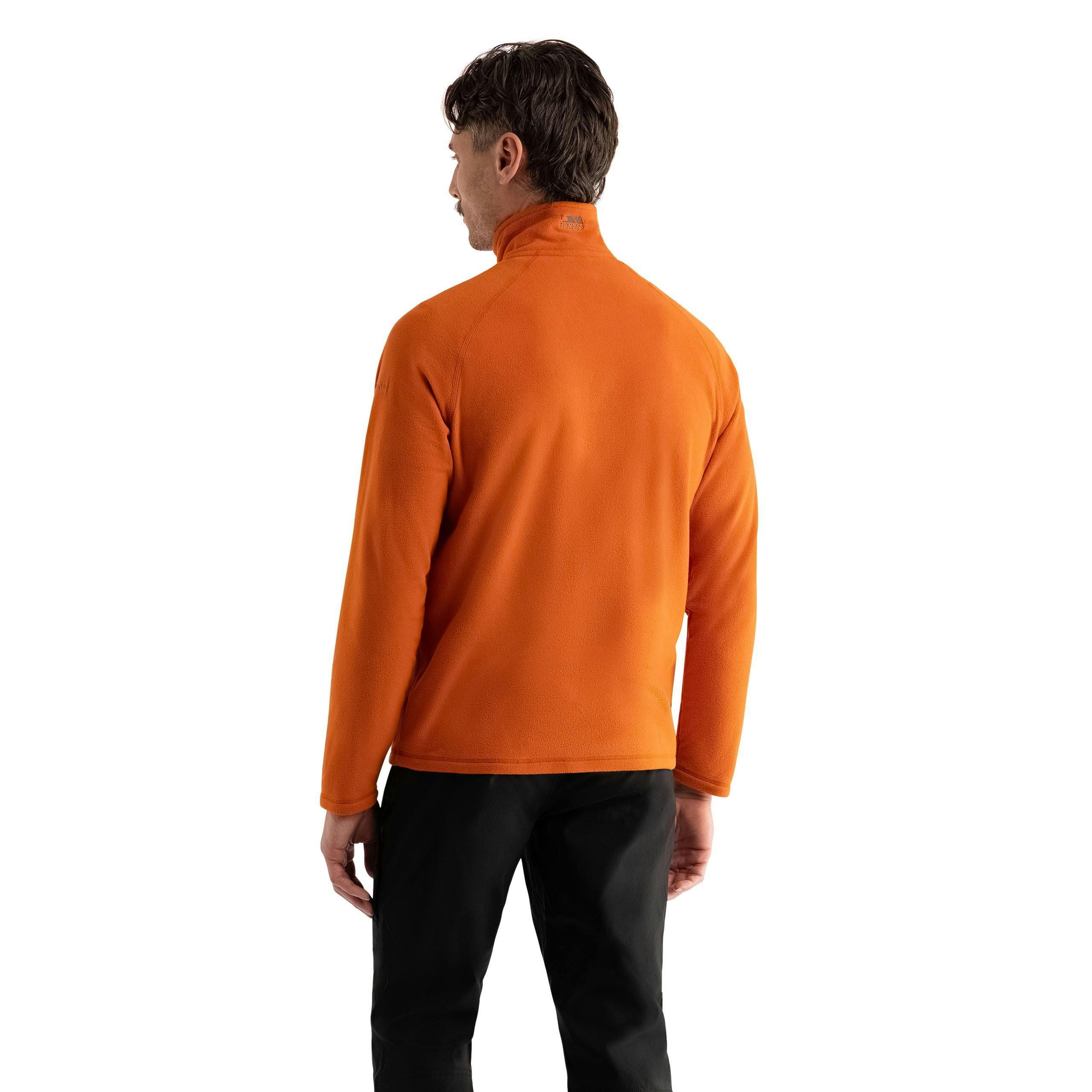 Mens Half Zip Fleece Eliston in Burnt Orange , view 5 of 6