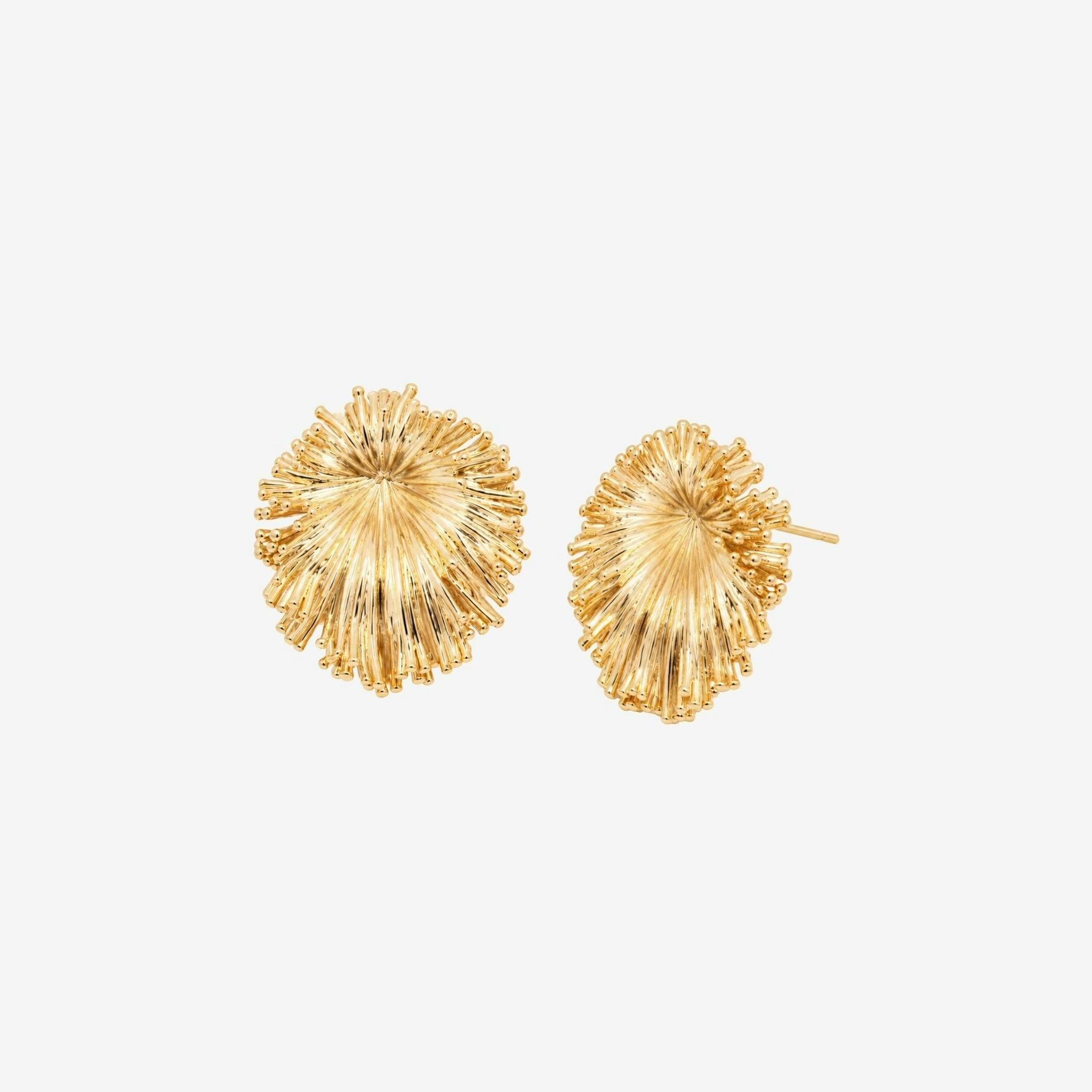 Kin Gold Statement Stud Earrings , view 4 of 6