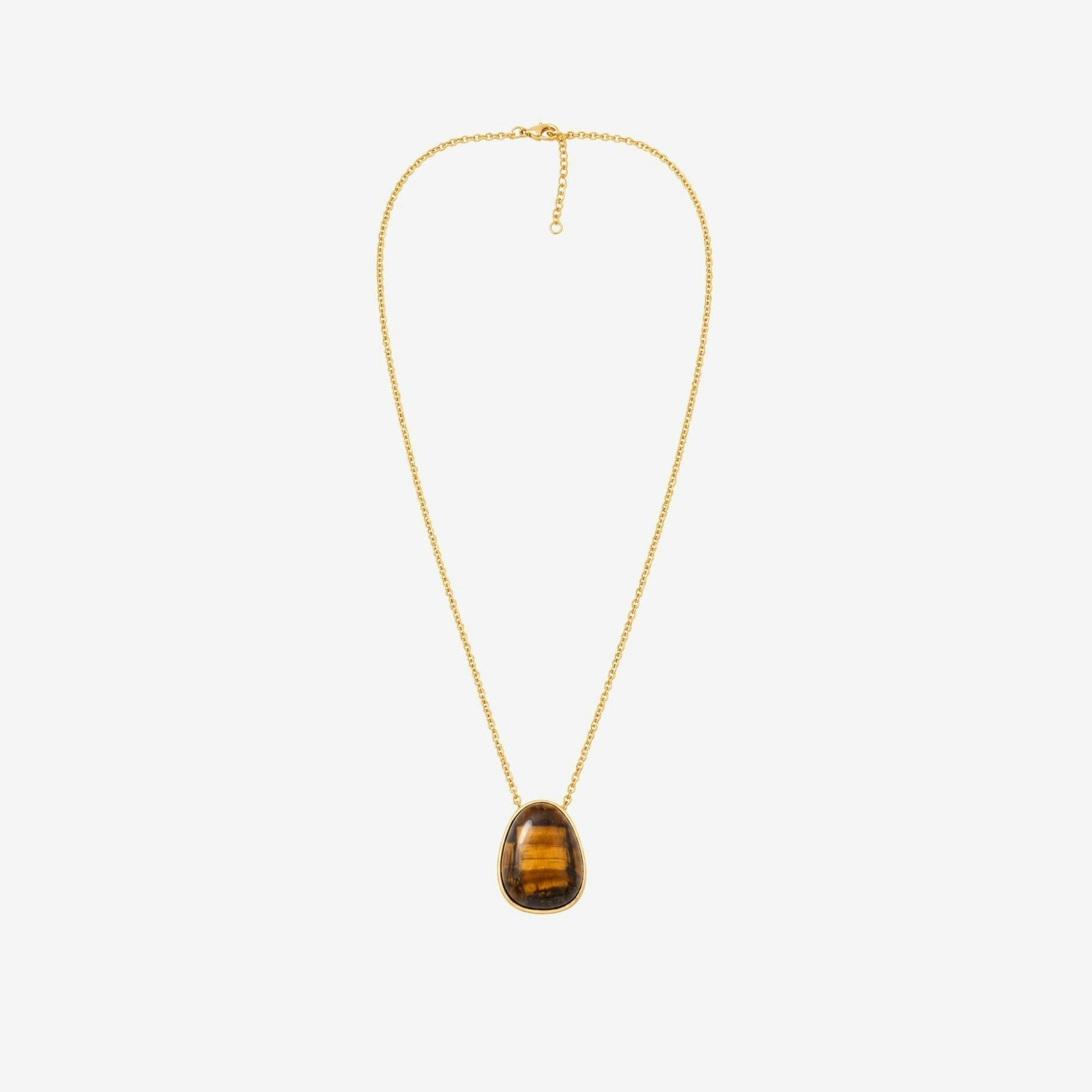 Nekomeishi Tigers Eye Pendant Necklace , view 4 of 5