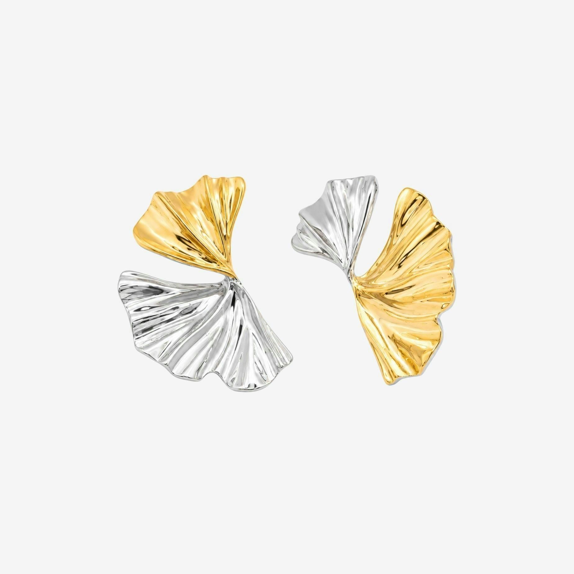 Kin Mixed Metals Sculptural Statement Earrings , view 4 of 5