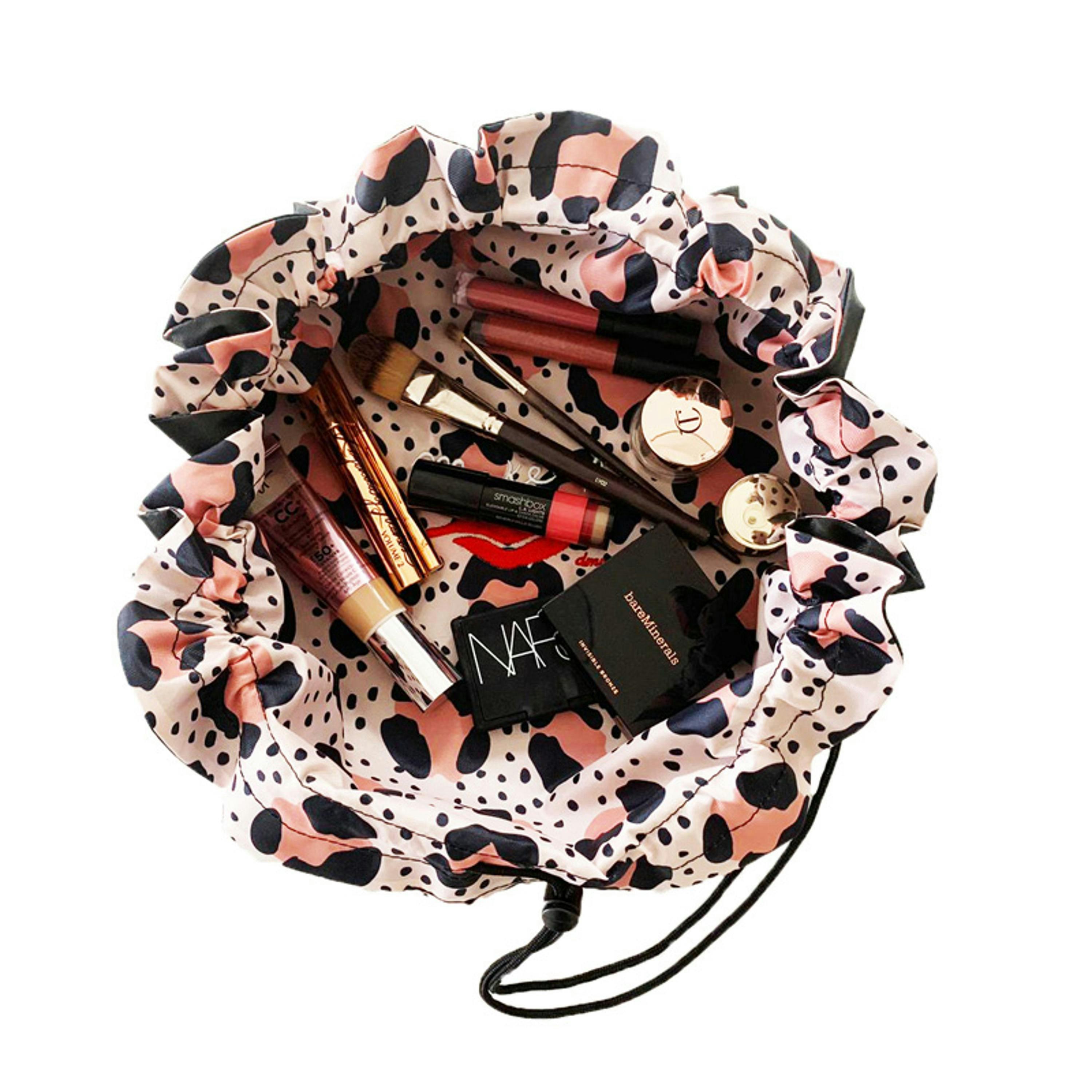 Donna May London Lay Flat Washable Collection Makeup Bag - Nude Leopard , view 2 of 3