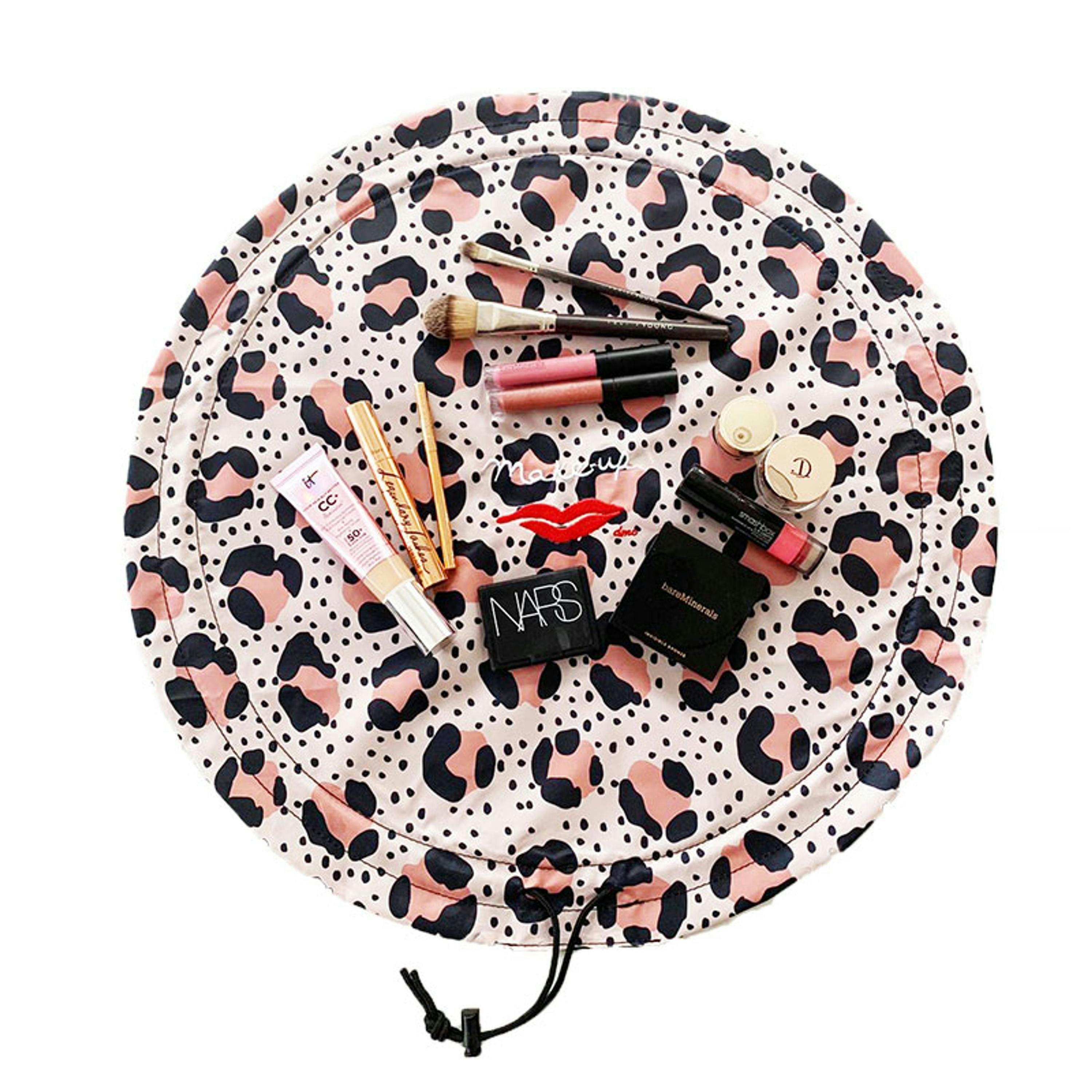 Donna May London Lay Flat Washable Collection Makeup Bag - Nude Leopard , view 3 of 3