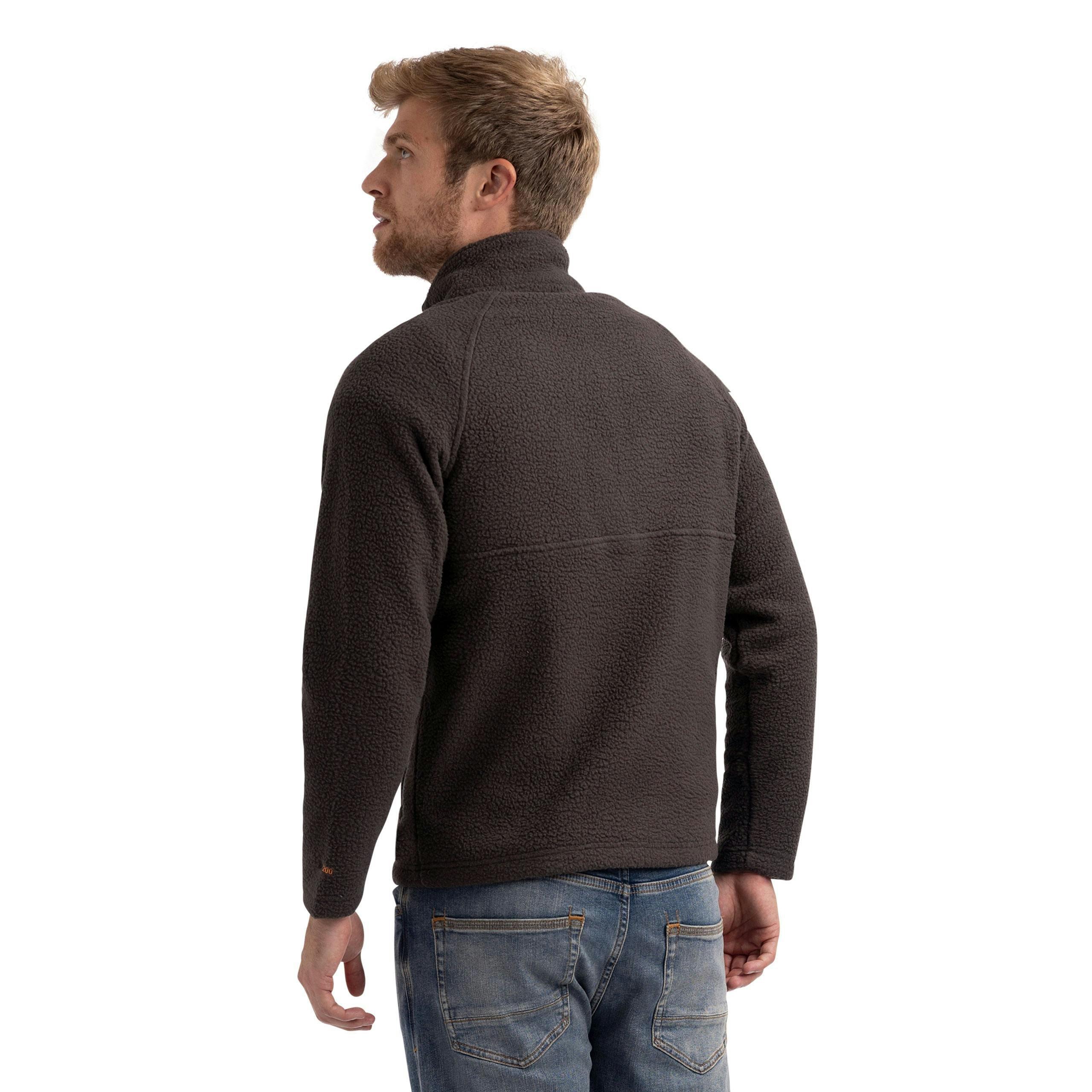 Mens Half Zip Fleece North in Charcoal , view 5 of 6