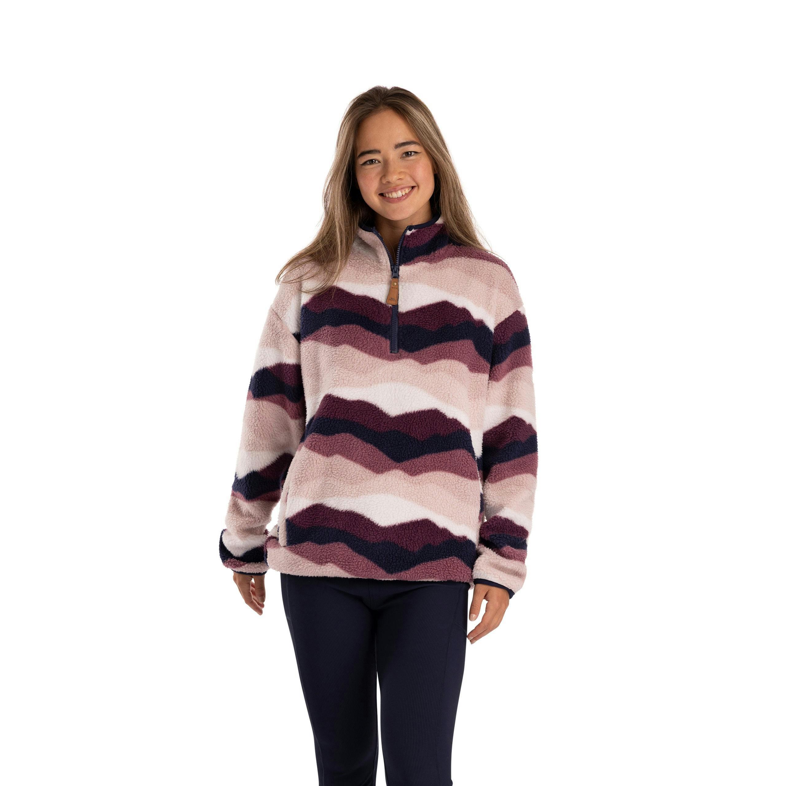 Womens 1/2 Zip Sherpa Fleece Ovie in Mountain Print , view 4 of 6