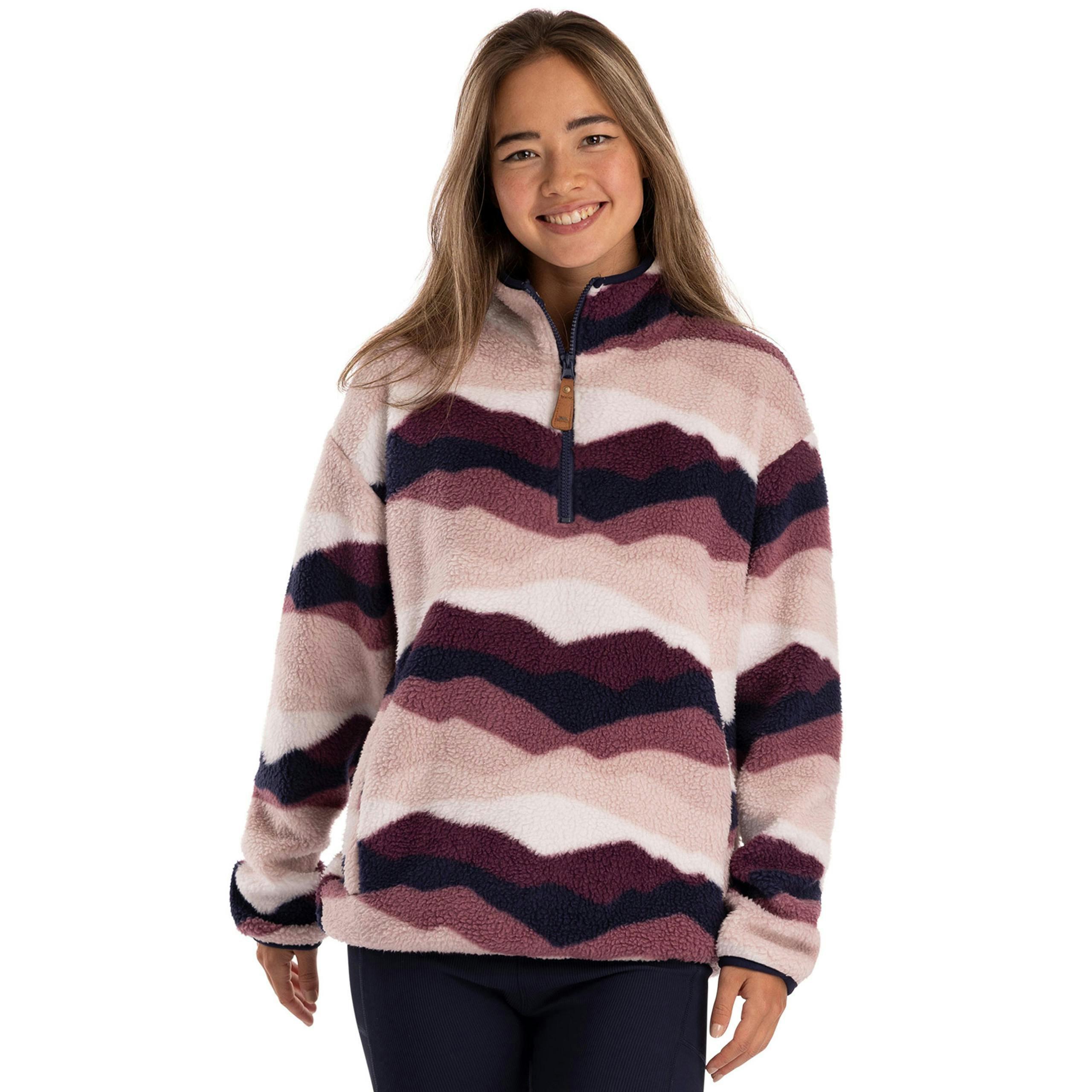 Womens 1/2 Zip Sherpa Fleece Ovie in Mountain Print , view 5 of 6