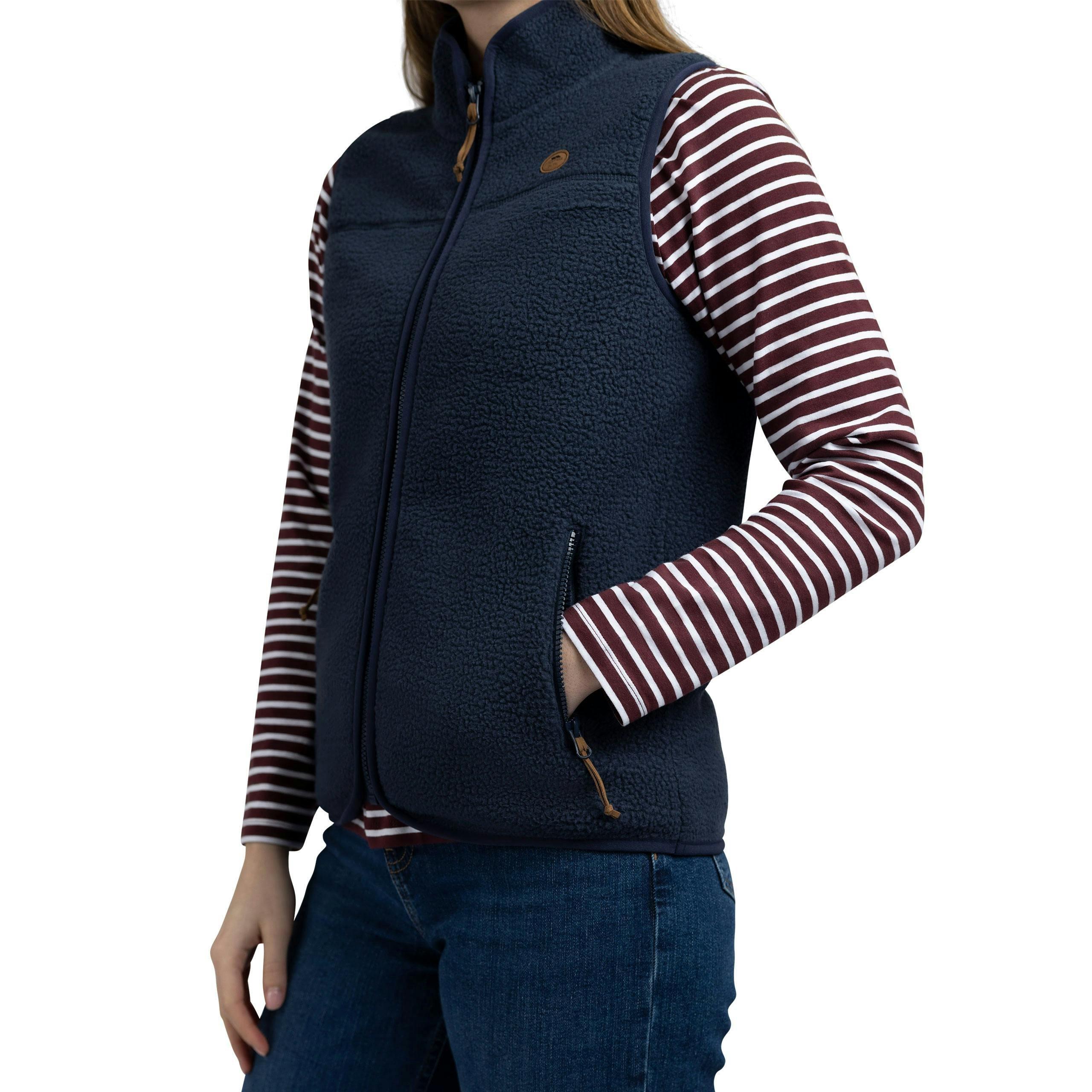 Womens Fleece Gilet  Notion In Navy , view 6 of 6