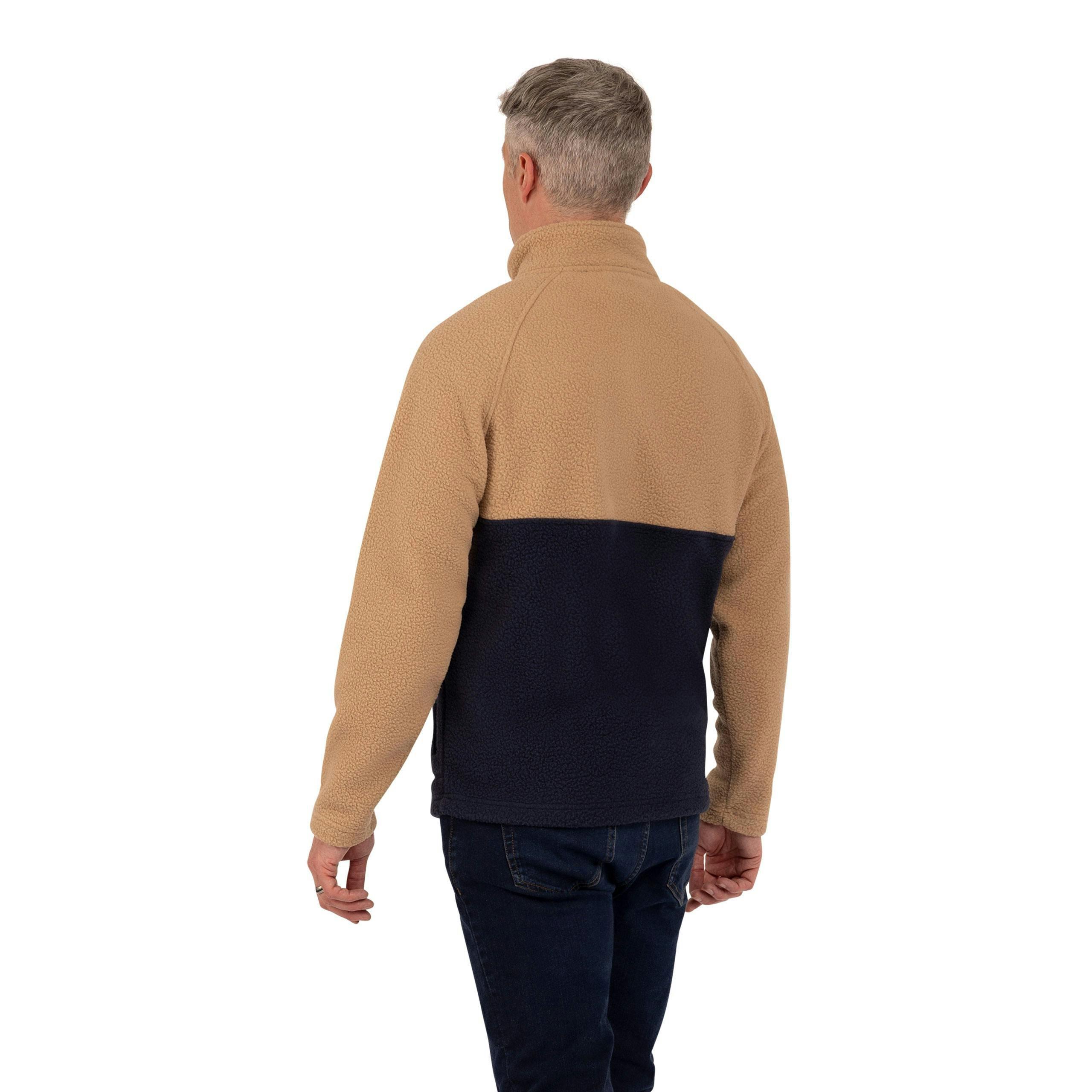 Mens Half Zip Fleece North in Beige , view 5 of 6