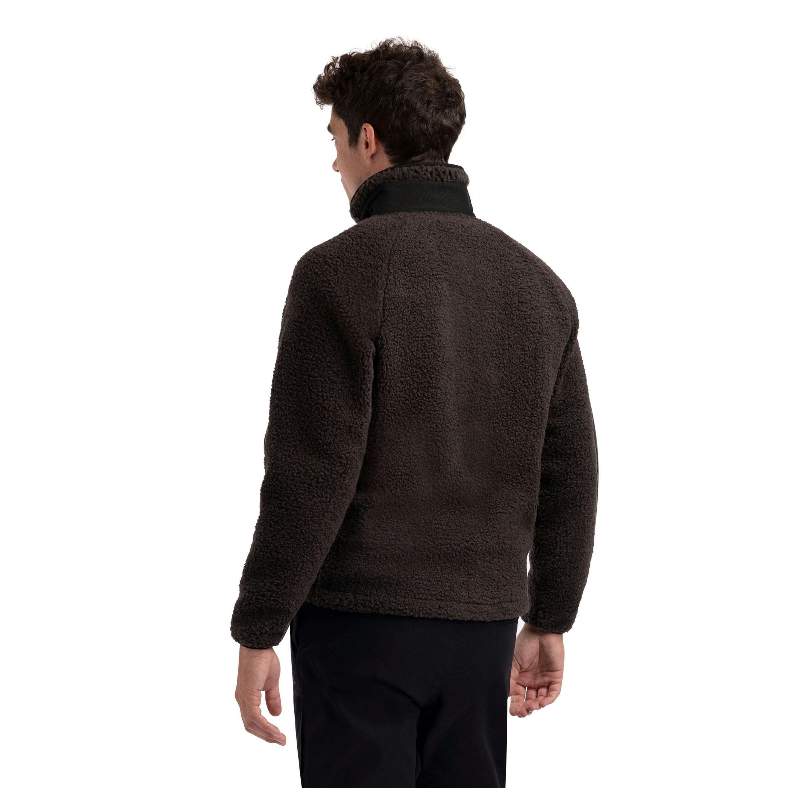 Mens Fleece Jacket Brookes in Charcoal , view 5 of 6