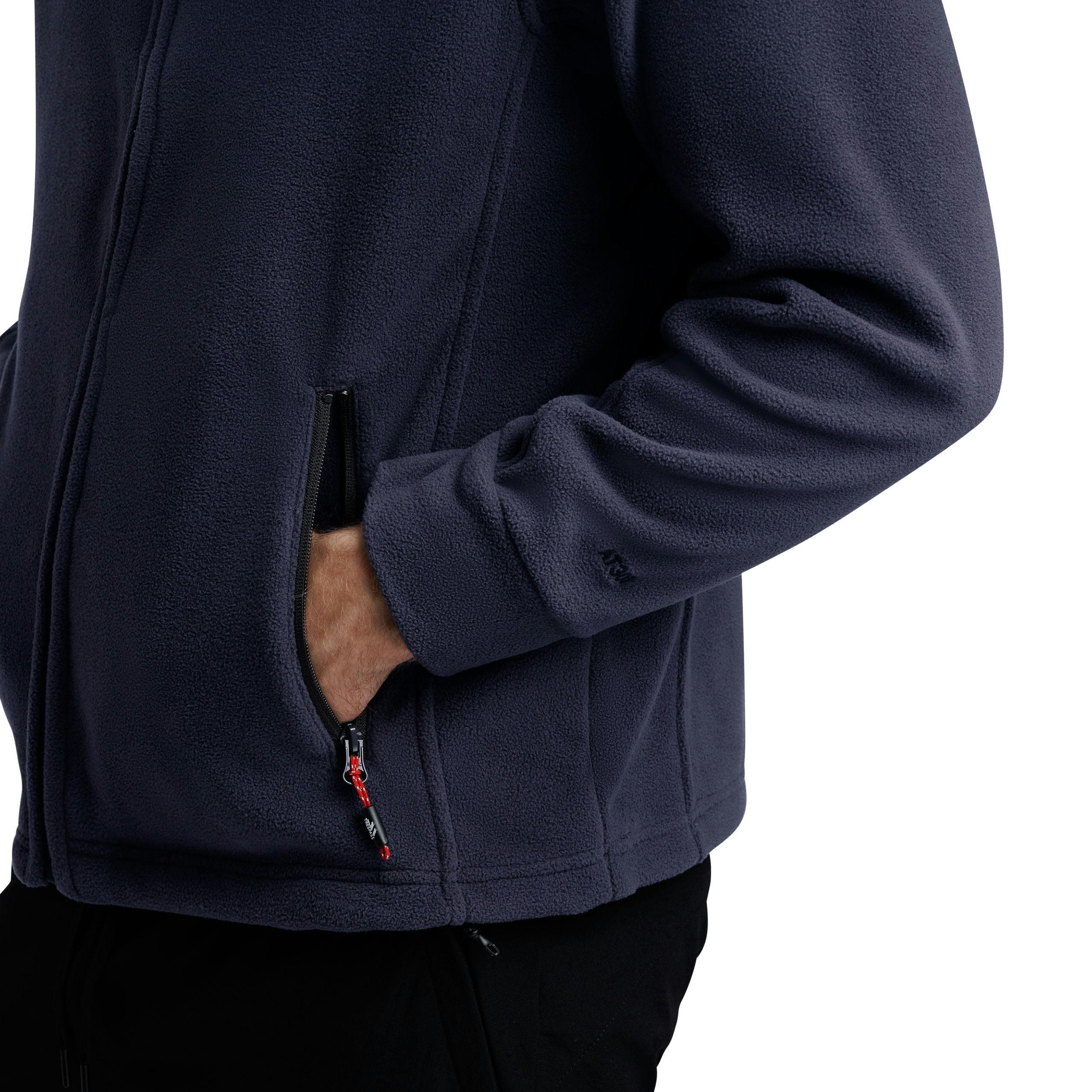 Trespass Mens Sueded Fleece Jacket Bernal In Navy , view 5 of 6