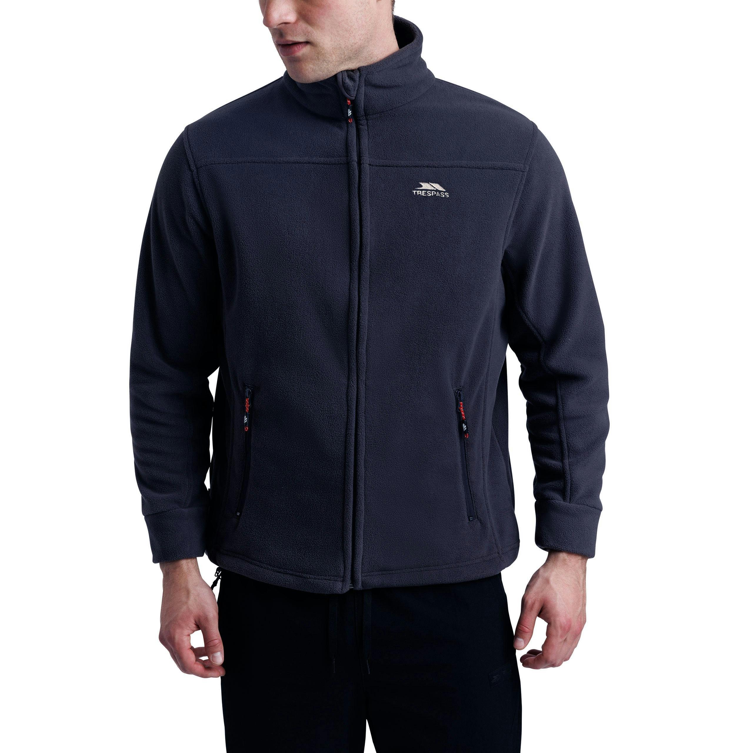 Trespass Mens Sueded Fleece Jacket Bernal In Navy , view 6 of 6