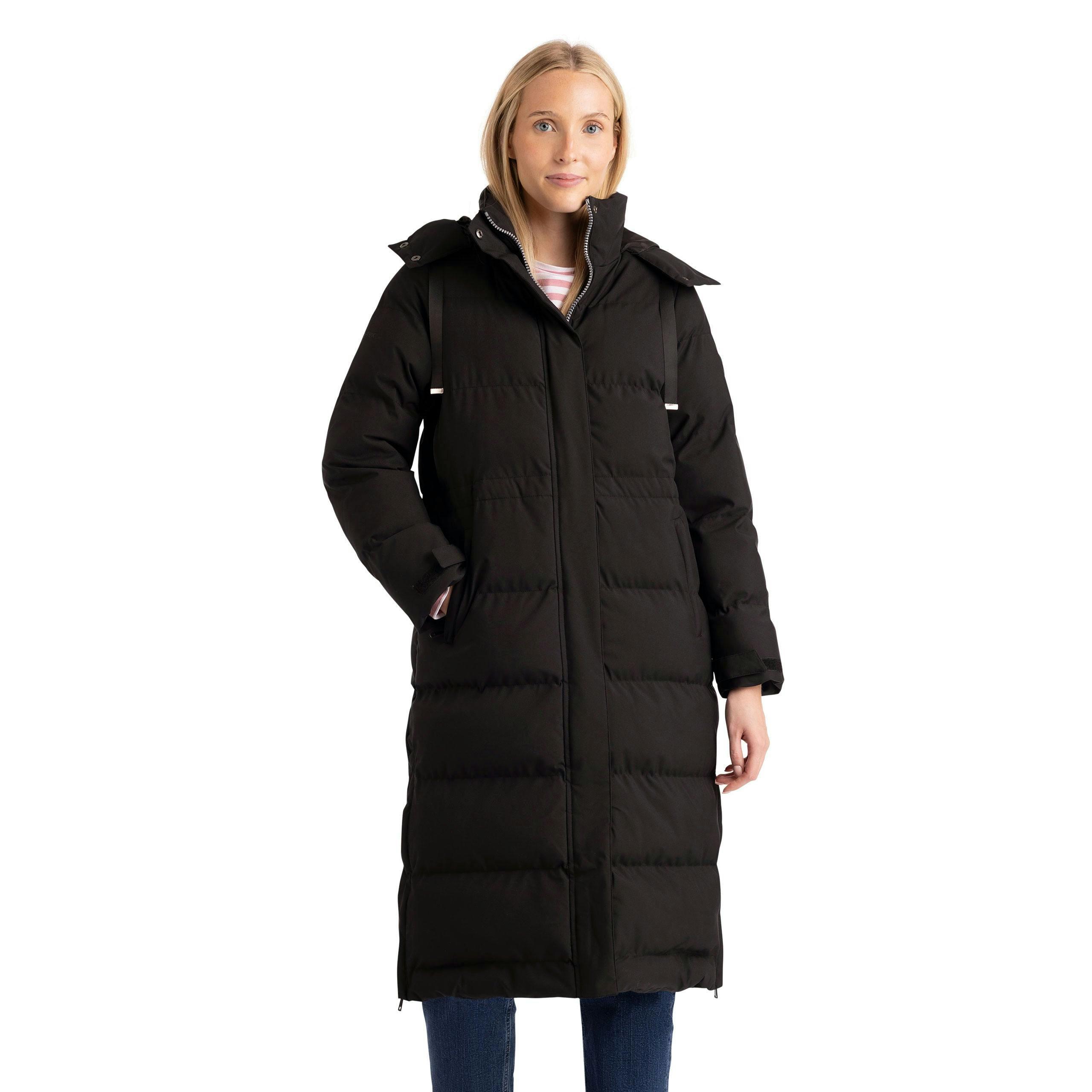 Womens Long Length Rain Jacket Colter in Black , view 5 of 6