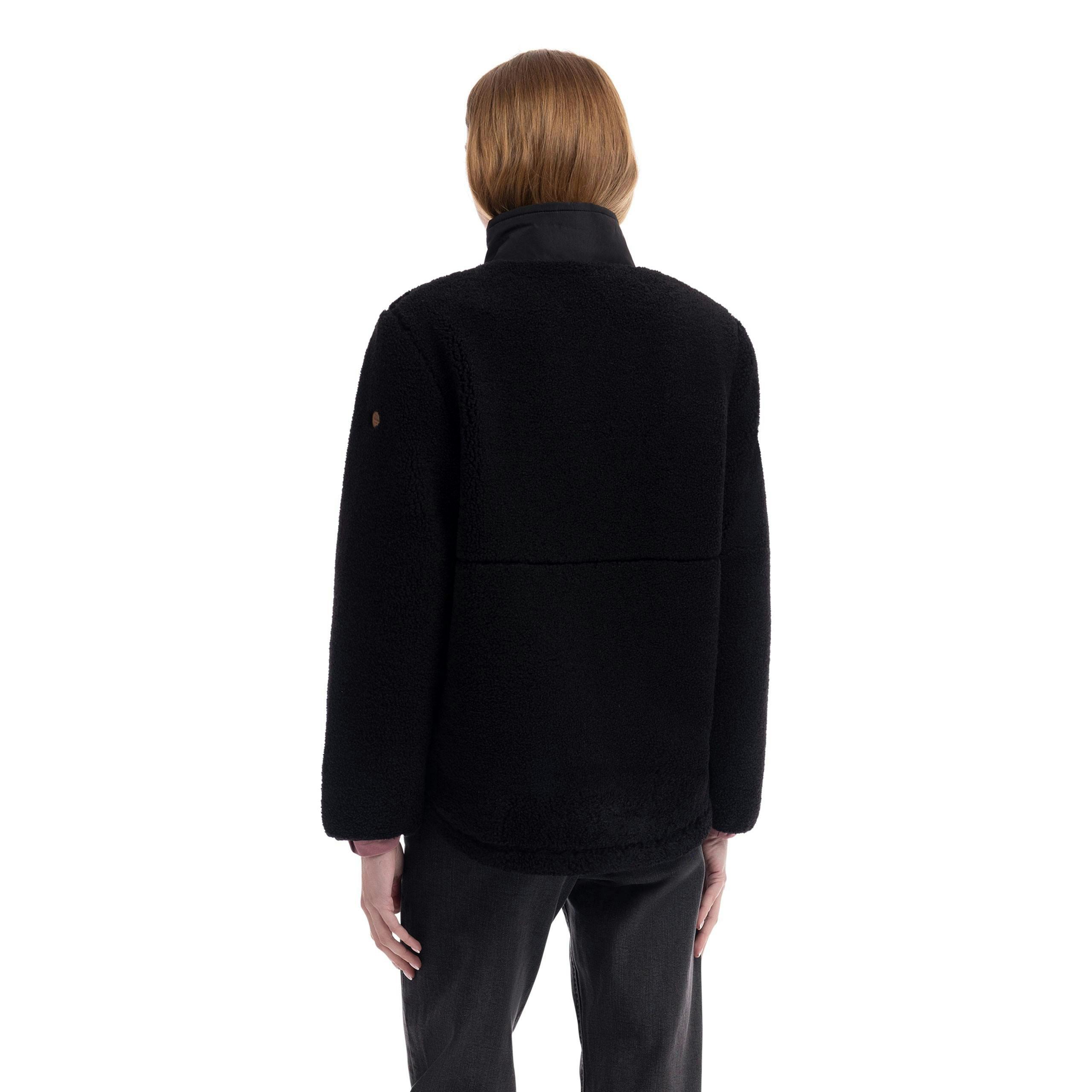 Womens Fleece Jacket Yuill in Black , view 5 of 6