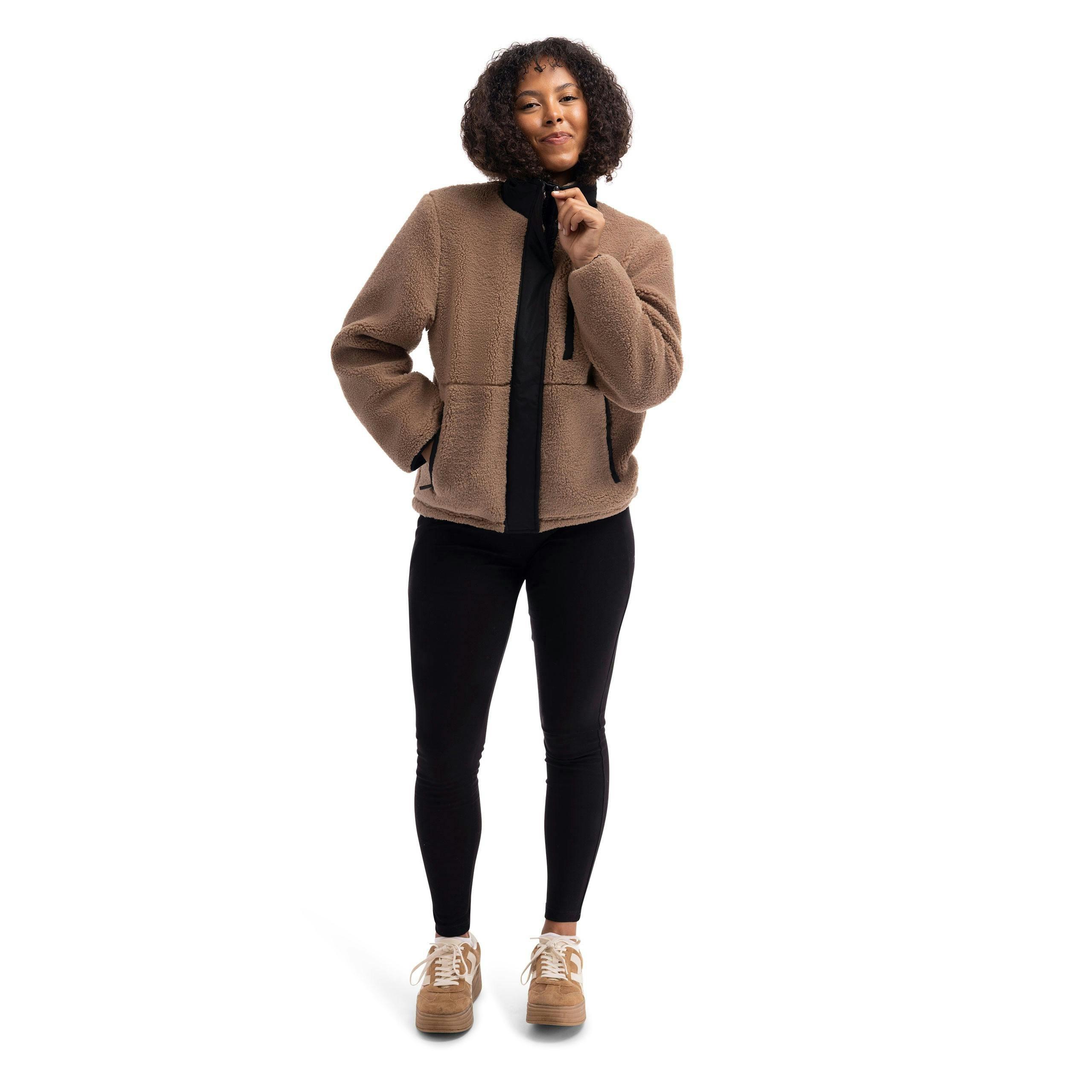 Womens Fleece Jacket Yuill in Beige , view 3 of 6