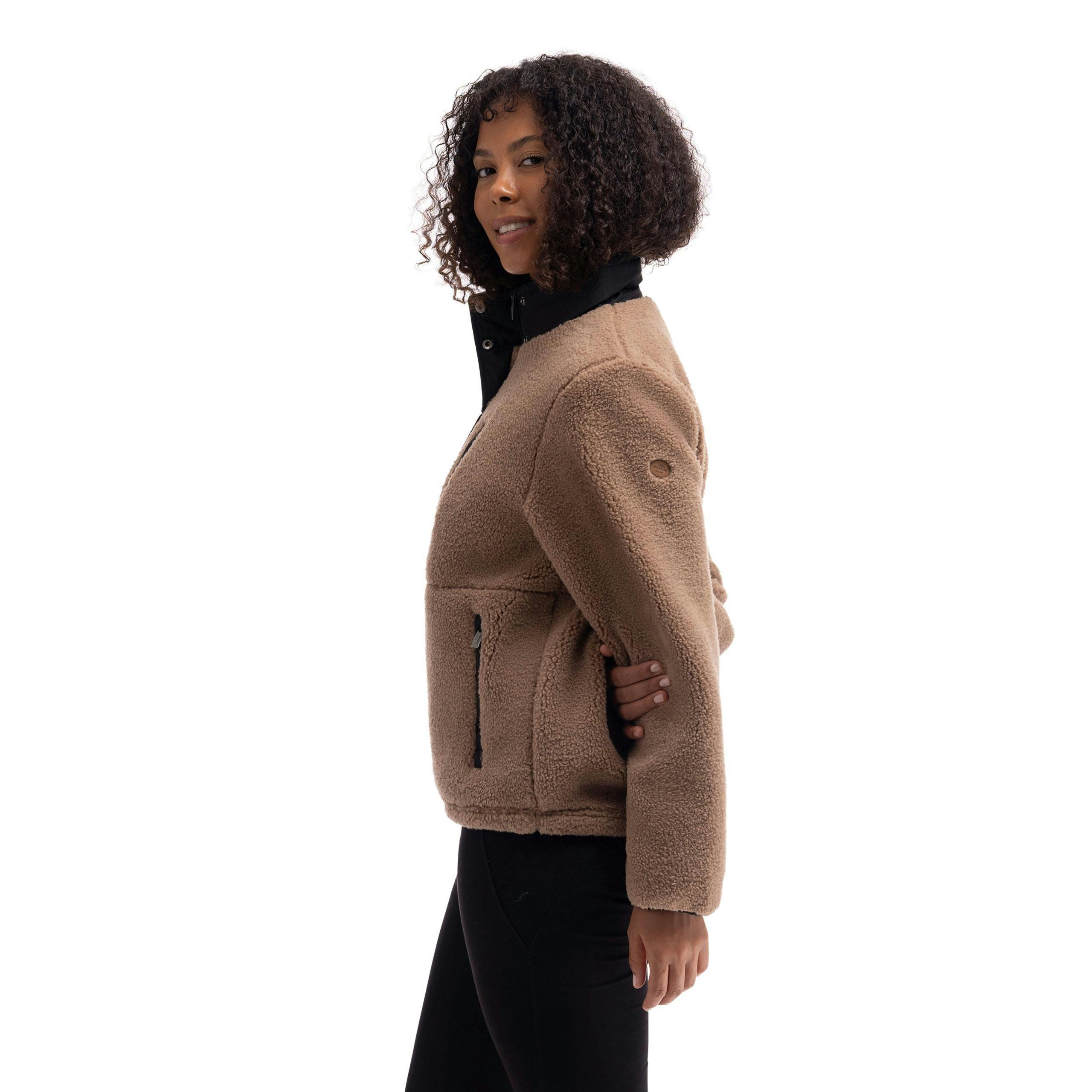 Womens Fleece Jacket Yuill in Beige , view 5 of 6