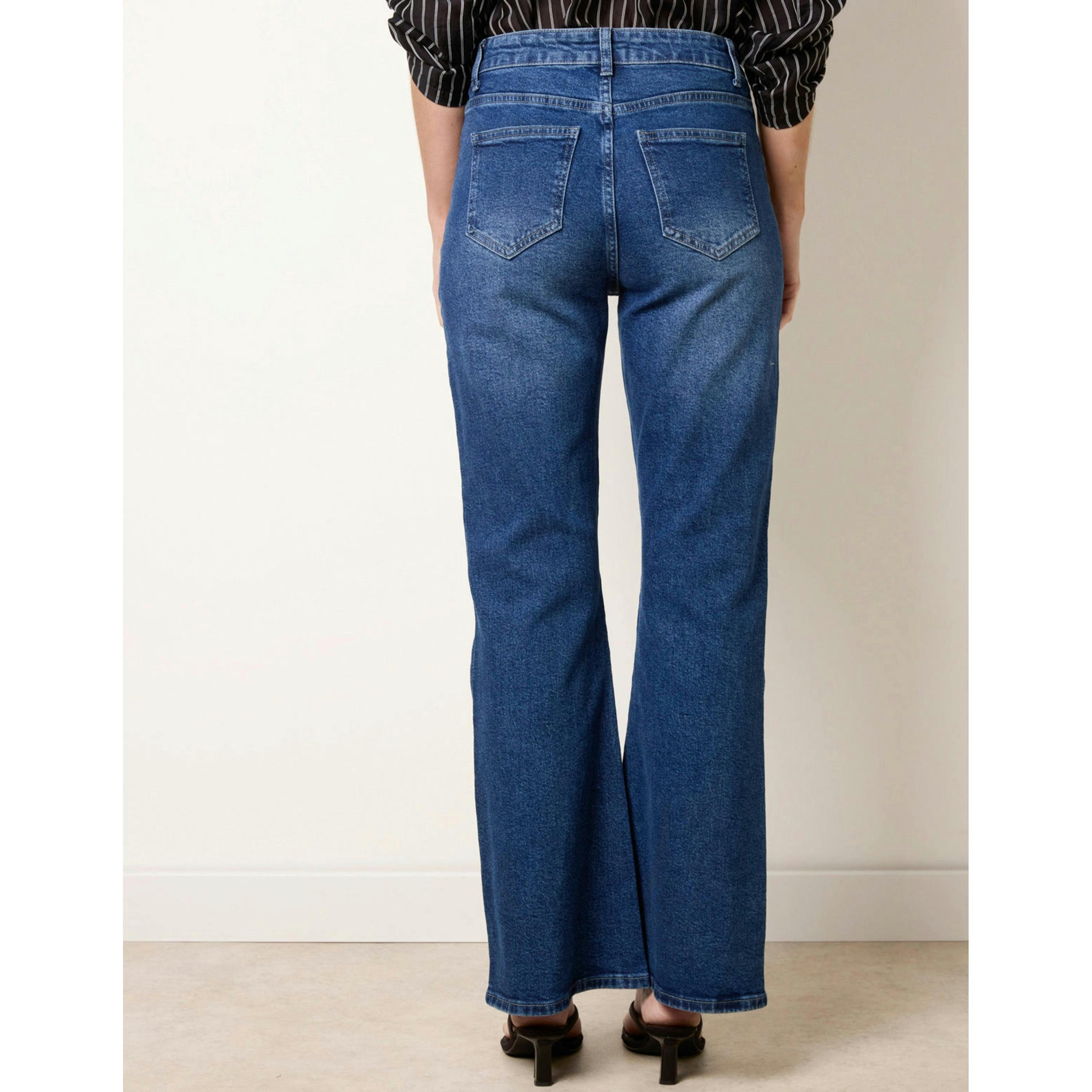Blue Vanilla High Waisted Flared Jeans  in Blue , view 2 of 4