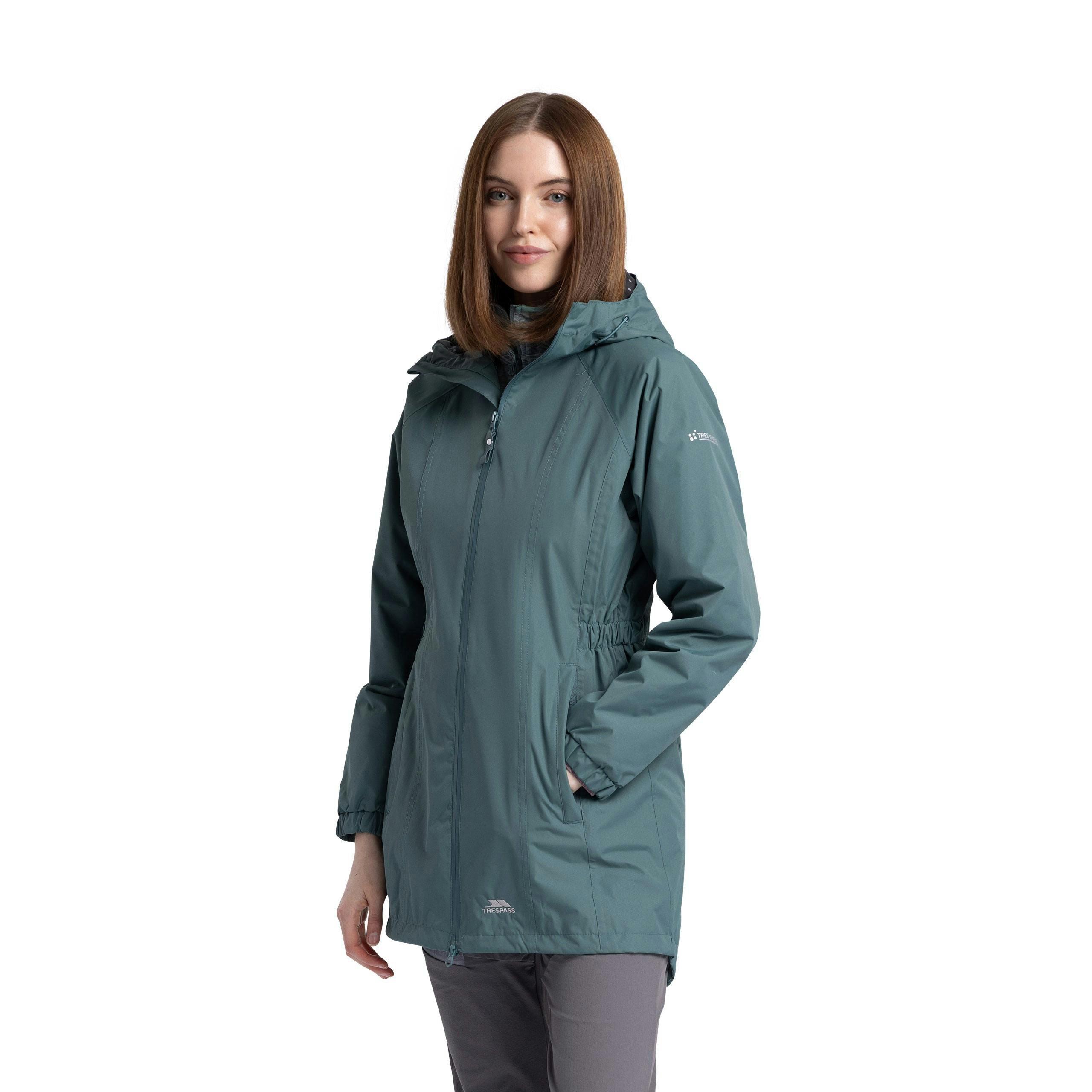 Trespass Womens Waterproof Jacket Daytrip in Spruce green , view 3 of 6