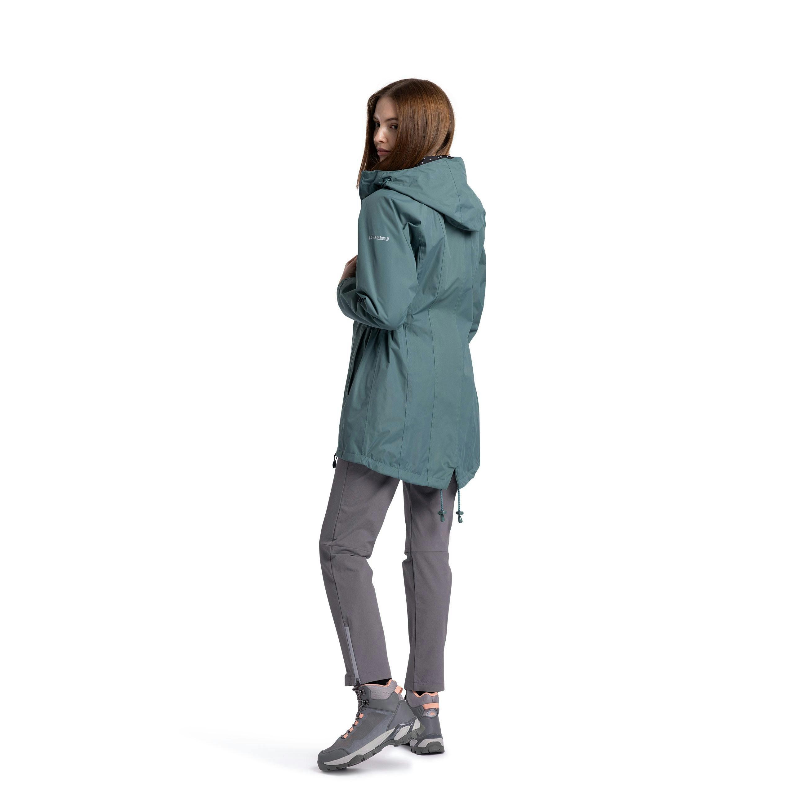 Trespass Womens Waterproof Jacket Daytrip in Spruce green , view 5 of 6