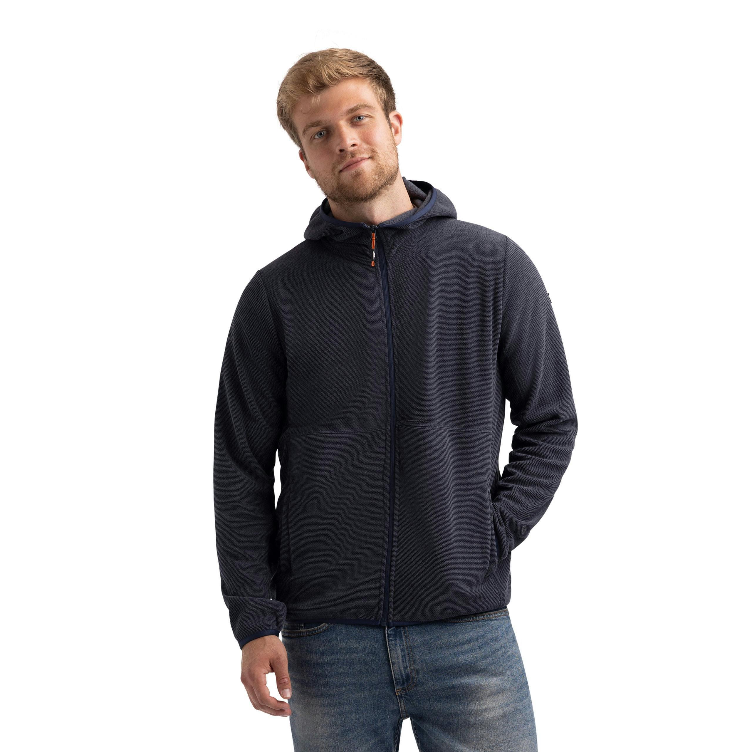 Mens Full Zip Fleece Brian in Indigo Tone , view 5 of 6