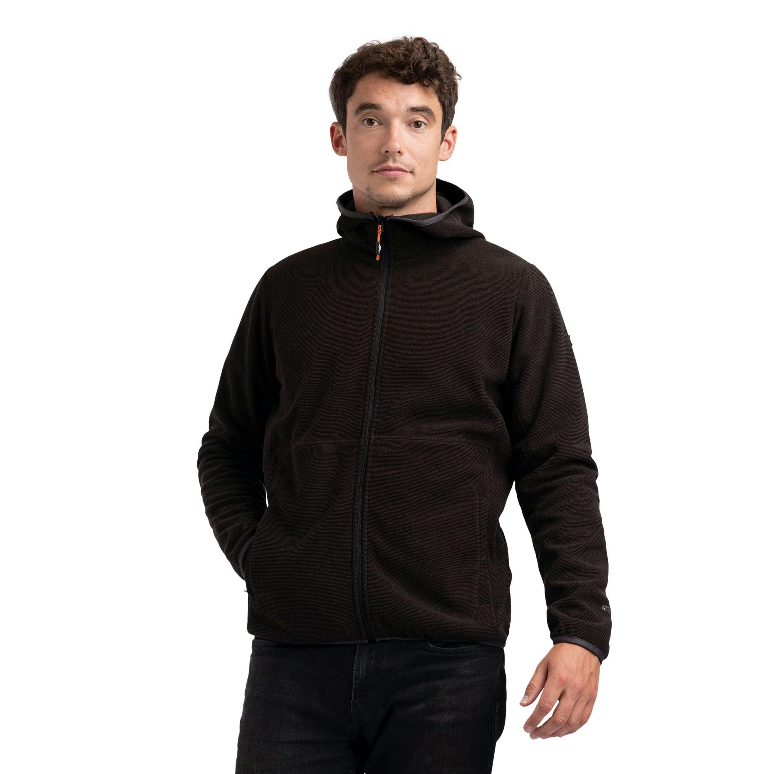 Mens Full Zip Fleece Brian in Charcoal , view 5 of 6