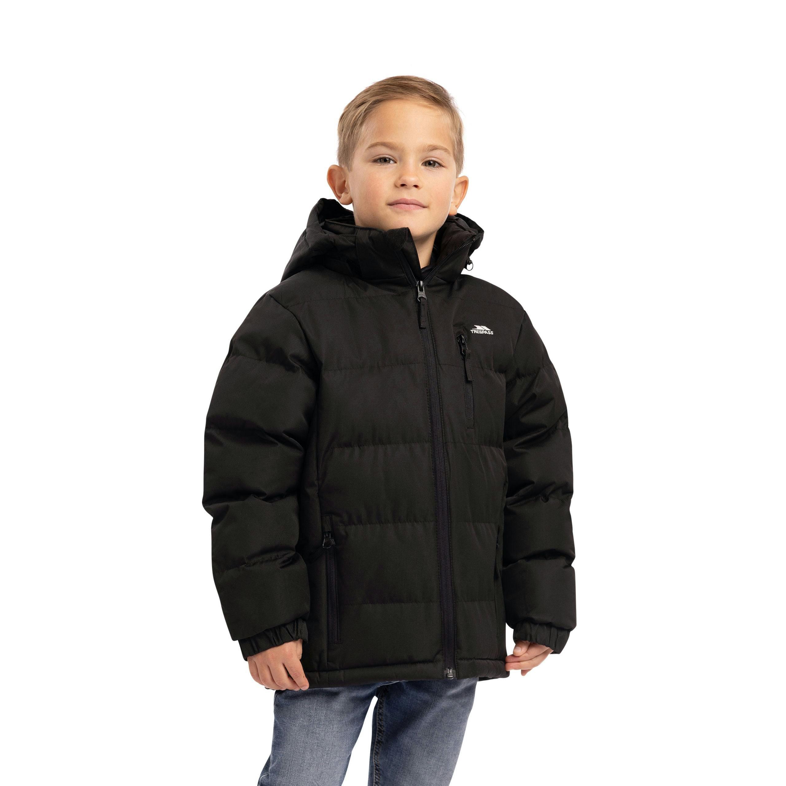 Trespass Boys Padded Casual Jacket in Black Tuff , view 3 of 6