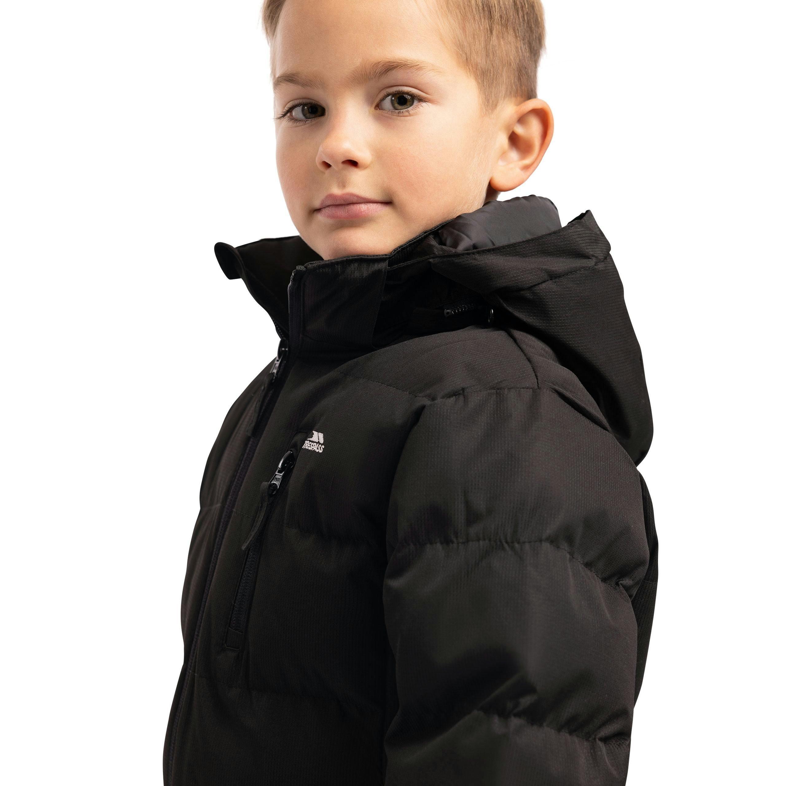 Trespass Boys Padded Casual Jacket in Black Tuff , view 5 of 6