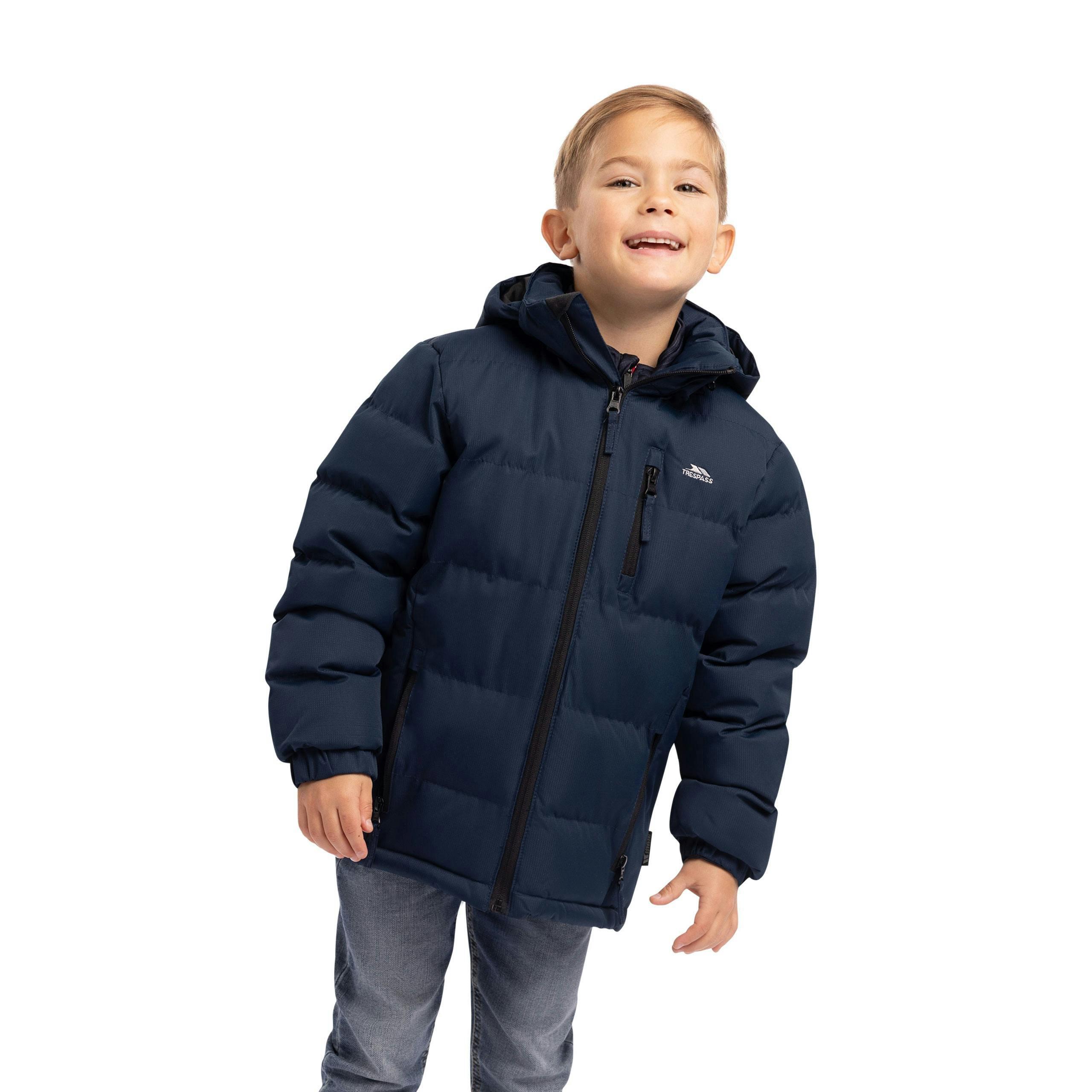 Trespass Boys Padded Casual Jacket in Navy Tuff , view 2 of 6