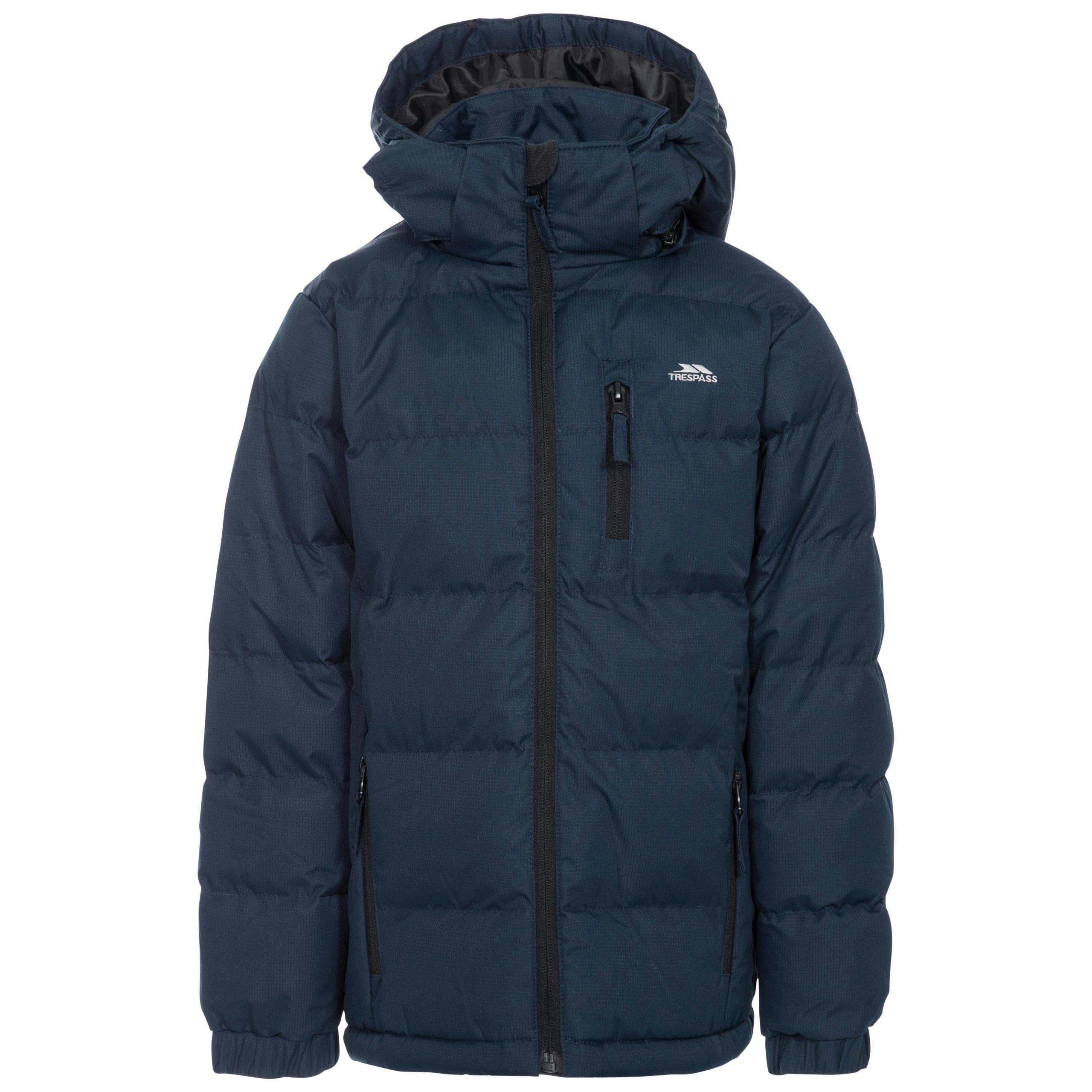 Trespass Boys Padded Casual Jacket in Navy Tuff , view 6 of 6