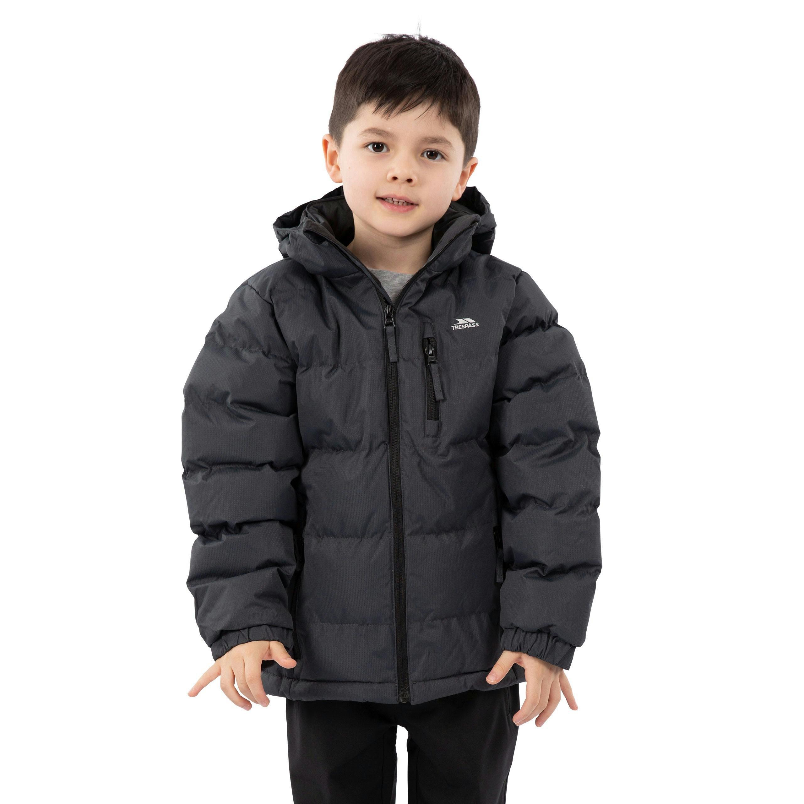 Trespass Boys Padded Casual Jacket in Grey Tuff , view 3 of 5