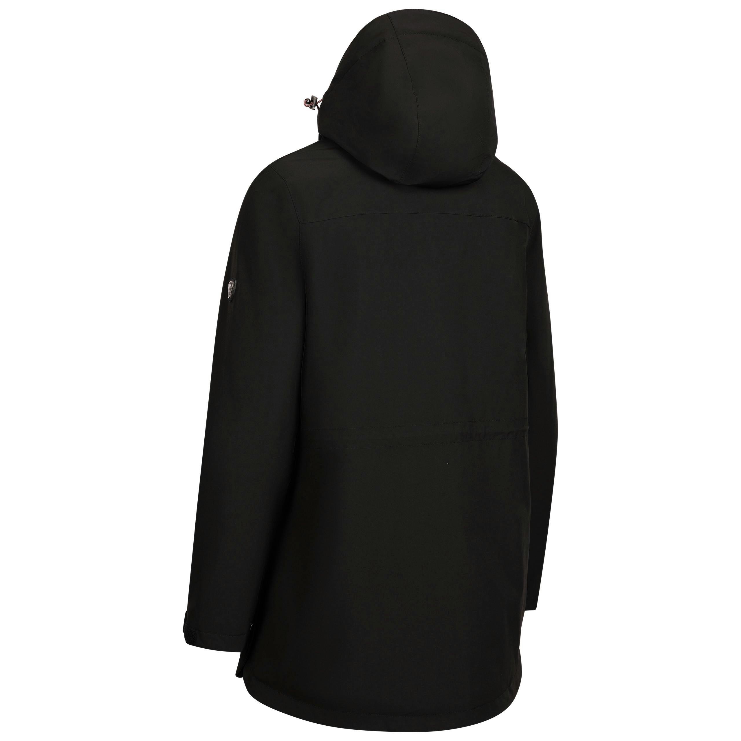 Womens Hooded Rain Jacket Hosho in Black , view 2 of 6