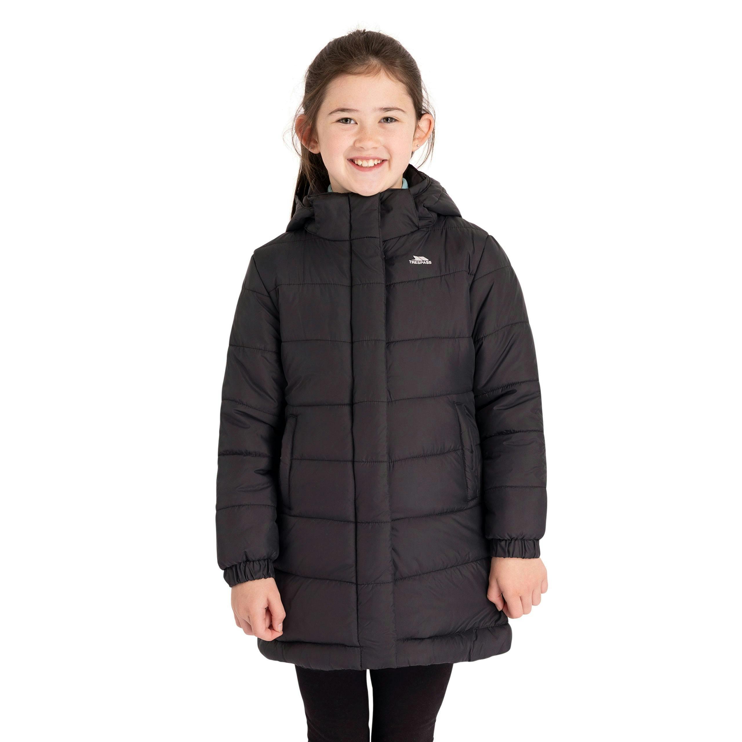 Girls Quilted Jacket Sellster in Black , view 4 of 6