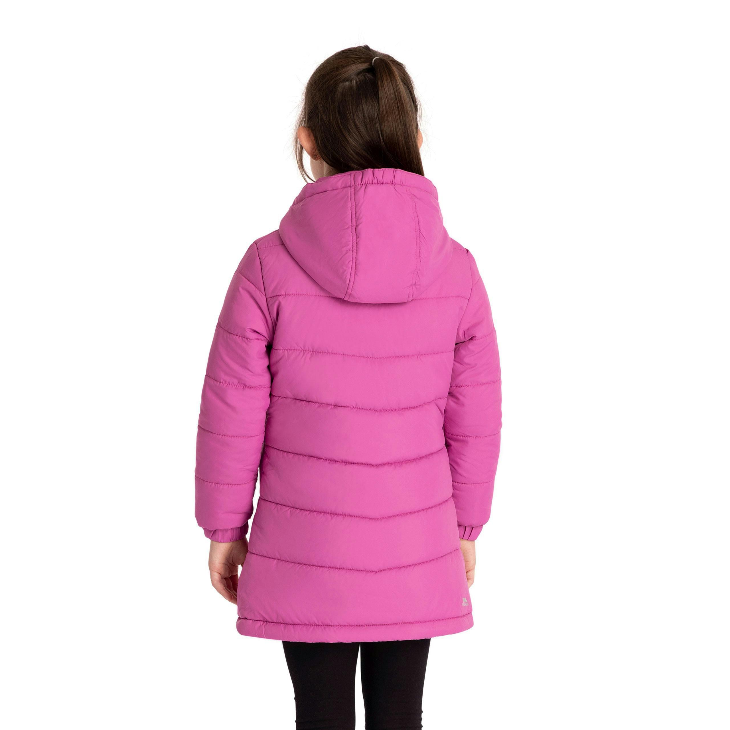Girls Quilted Jacket Sellster in Deep Pink , view 6 of 6