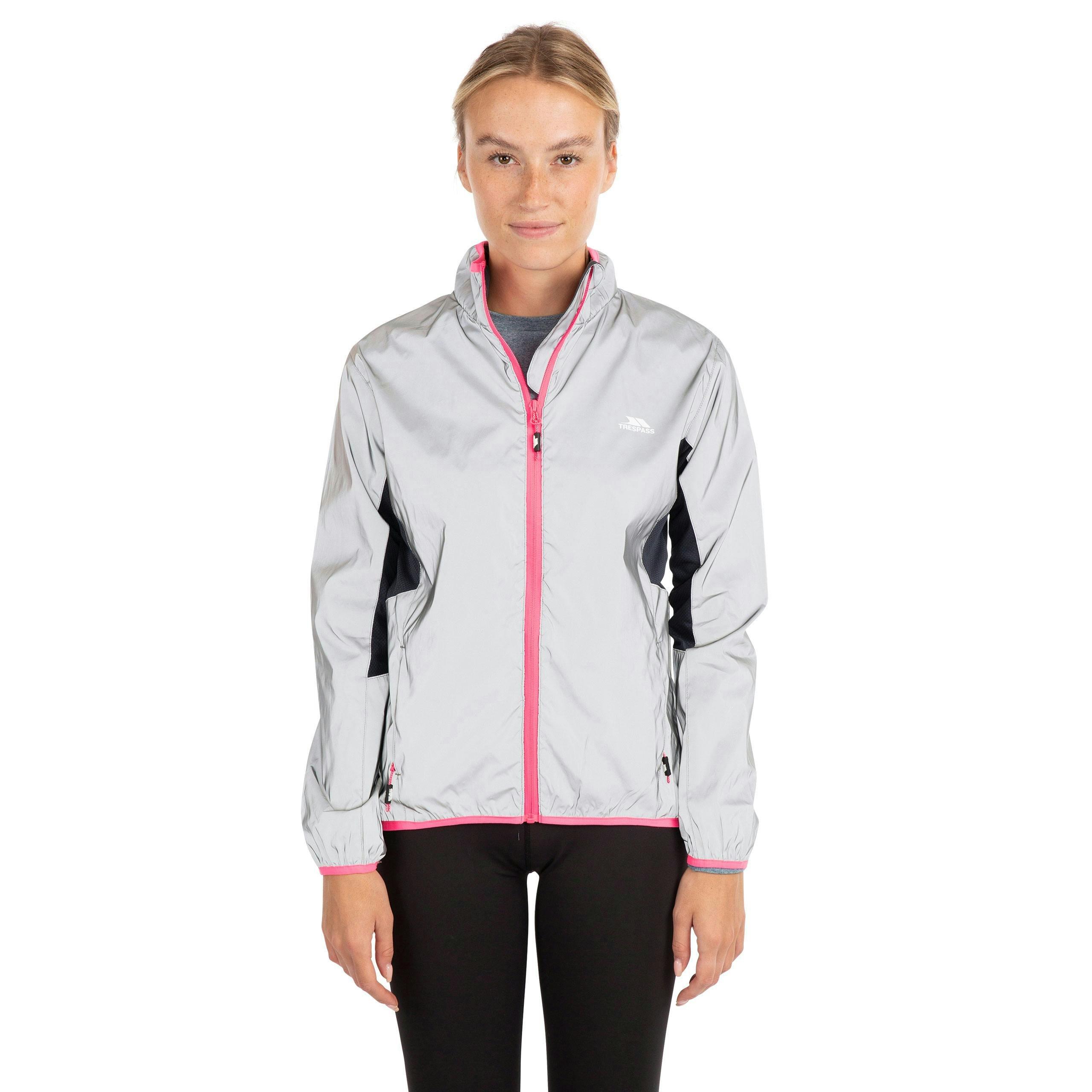 Trespass Womens Reflective Active Jacket in Light Grey Lumi | Clarks UK