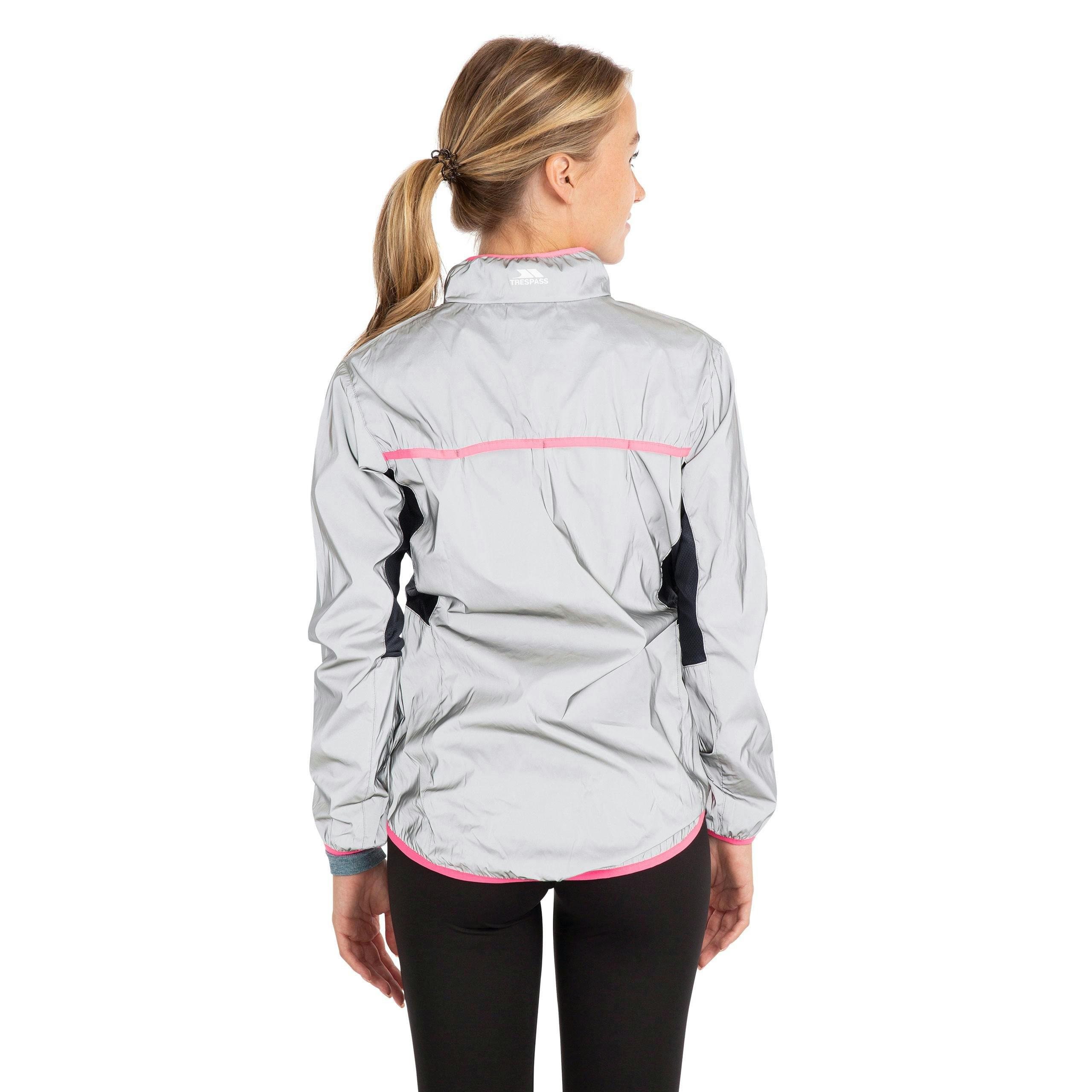 Trespass Womens Reflective Active Jacket in Light Grey Lumi , view 4 of 6