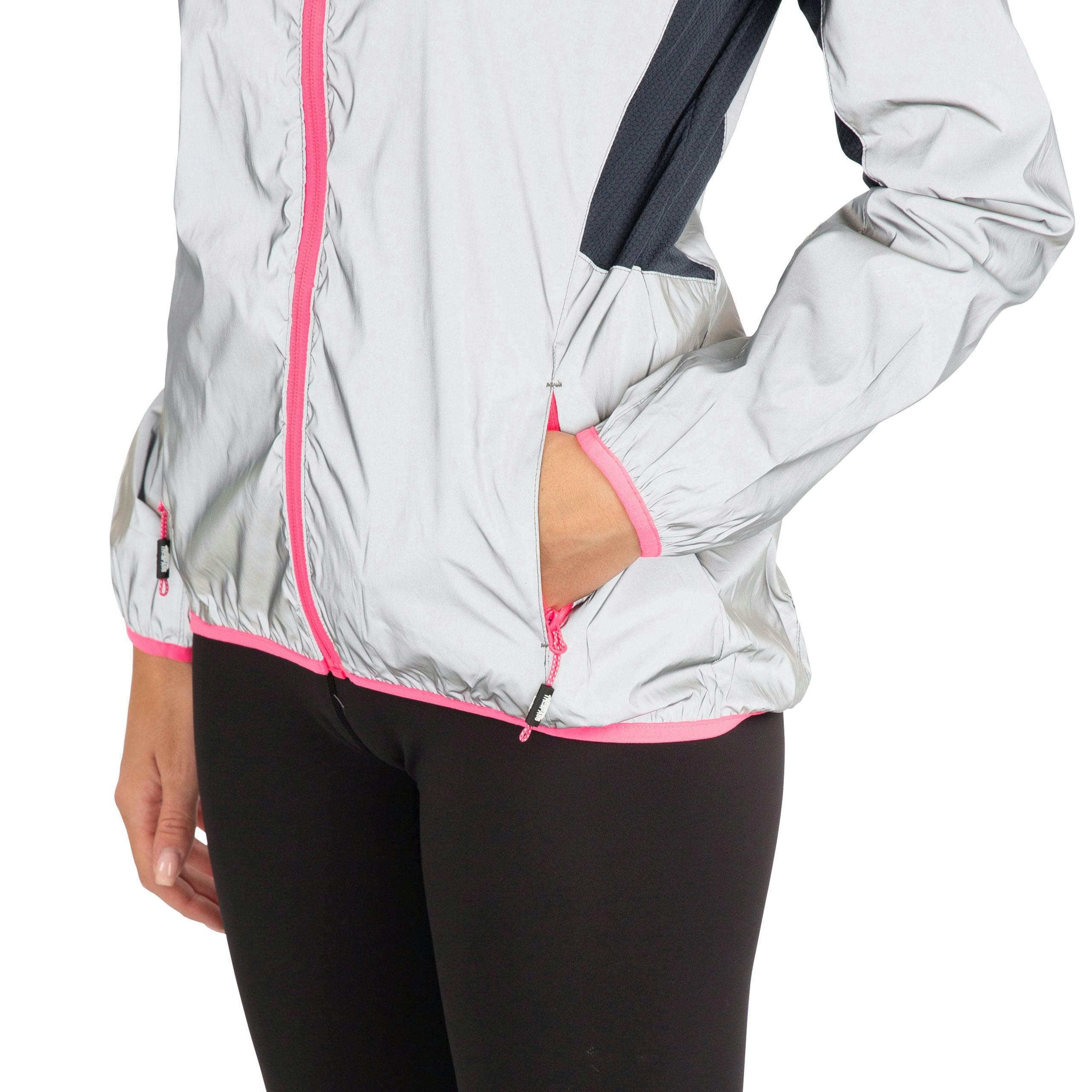 Trespass Womens Reflective Active Jacket in Light Grey Lumi , view 6 of 6