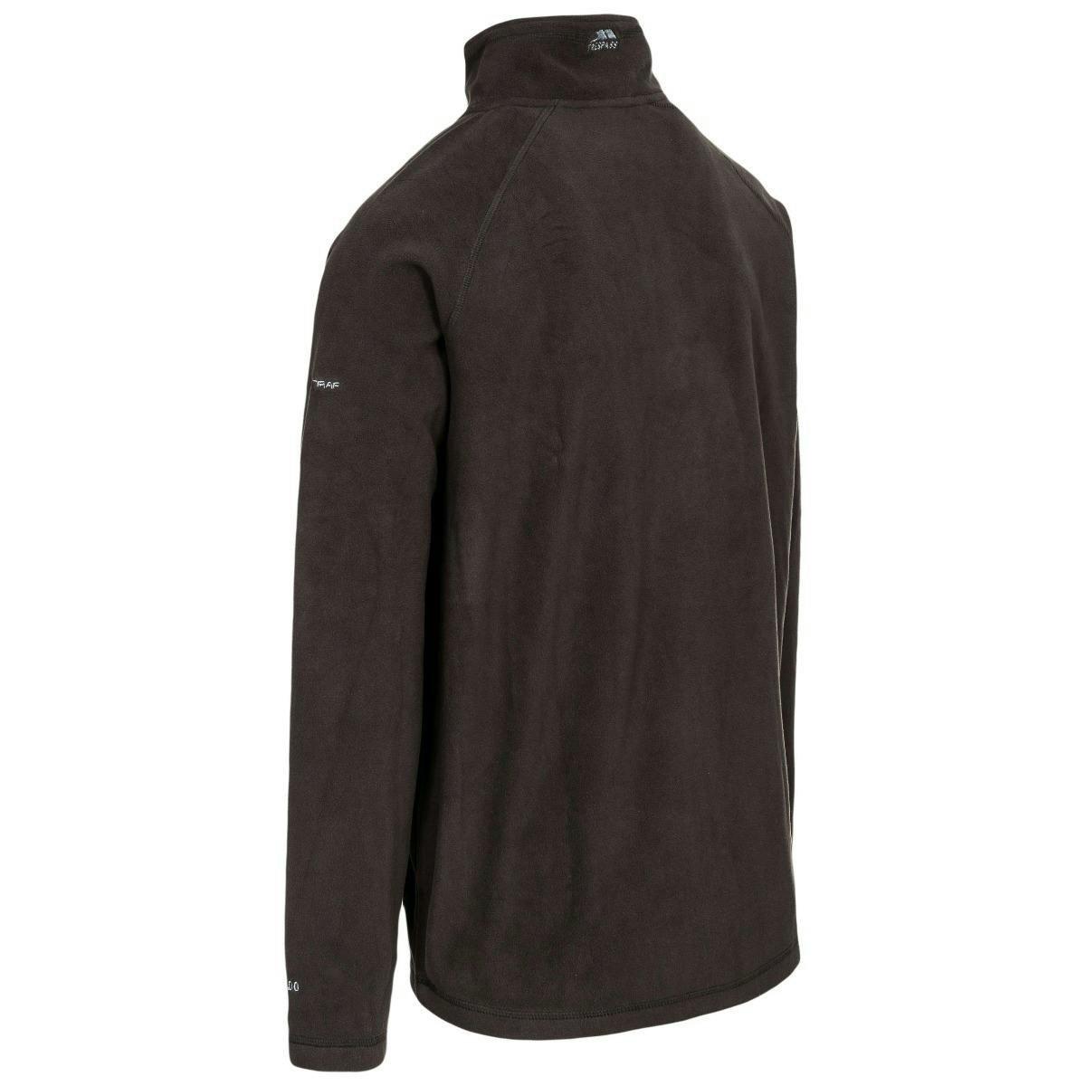Trespass Mens 1/2 Zip Microfleece in Black Blackford , view 2 of 6