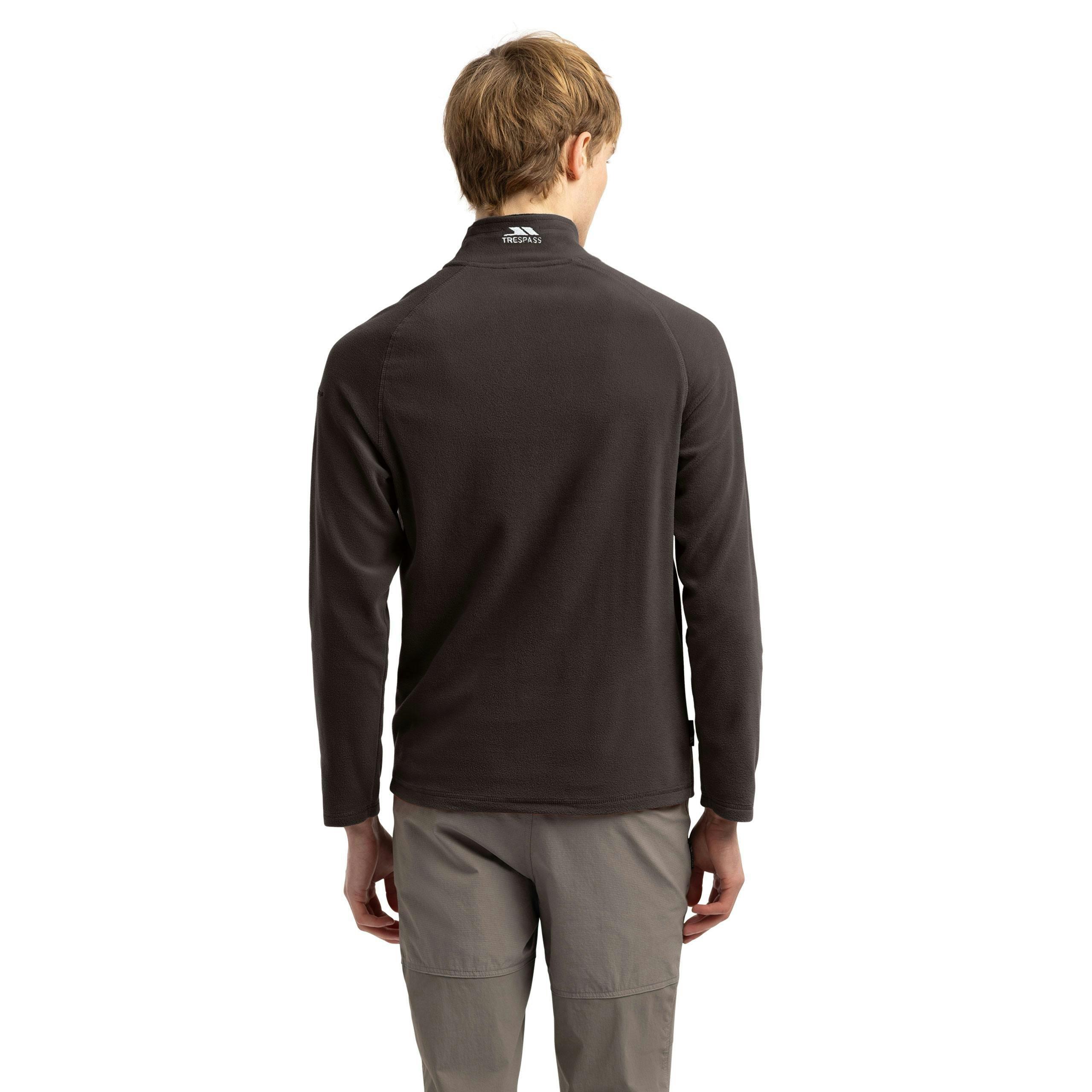 Trespass Mens 1/2 Zip Microfleece in Black Blackford , view 5 of 6
