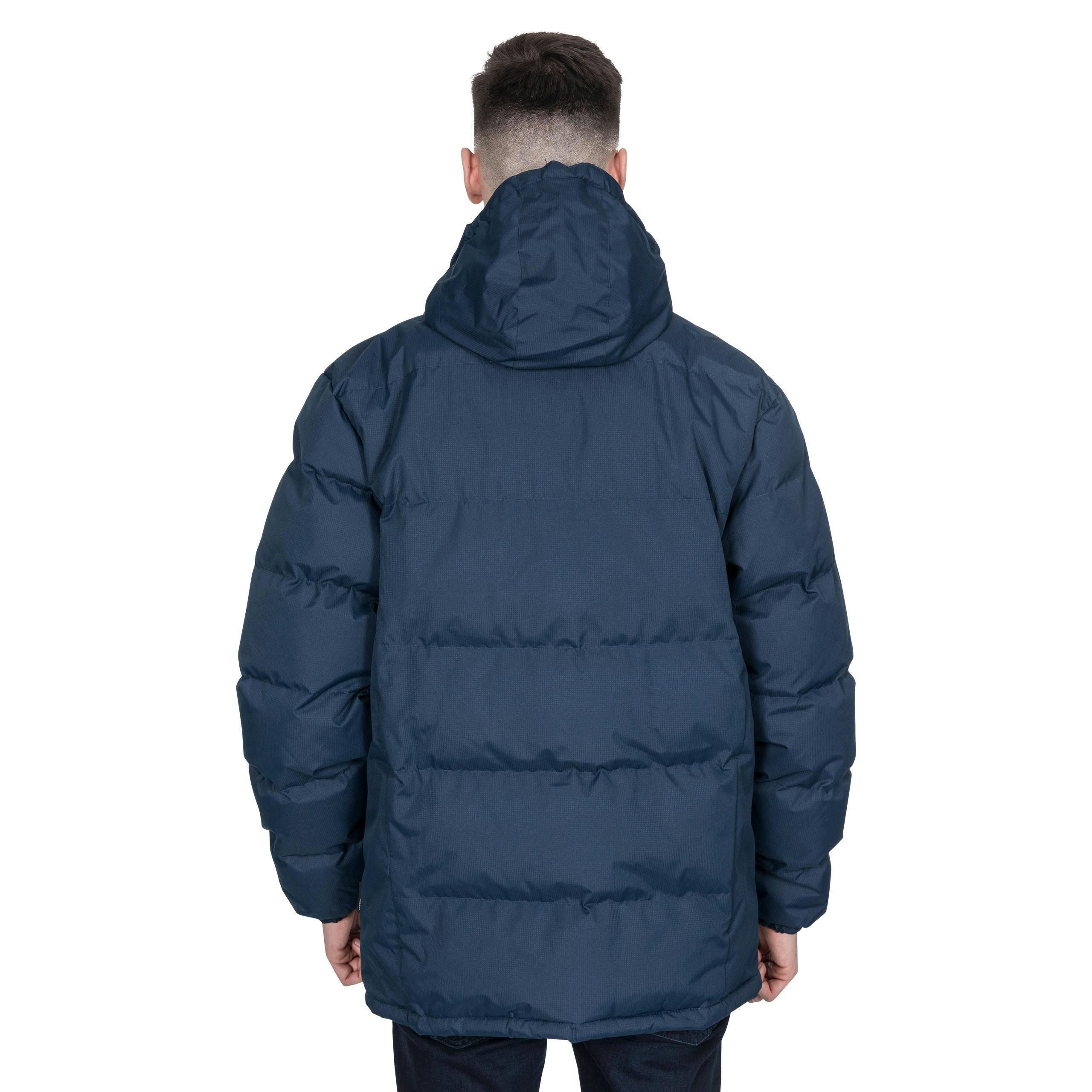 Trespass Mens Hooded Padded Casual Jacket in Navy Clip , view 2 of 6