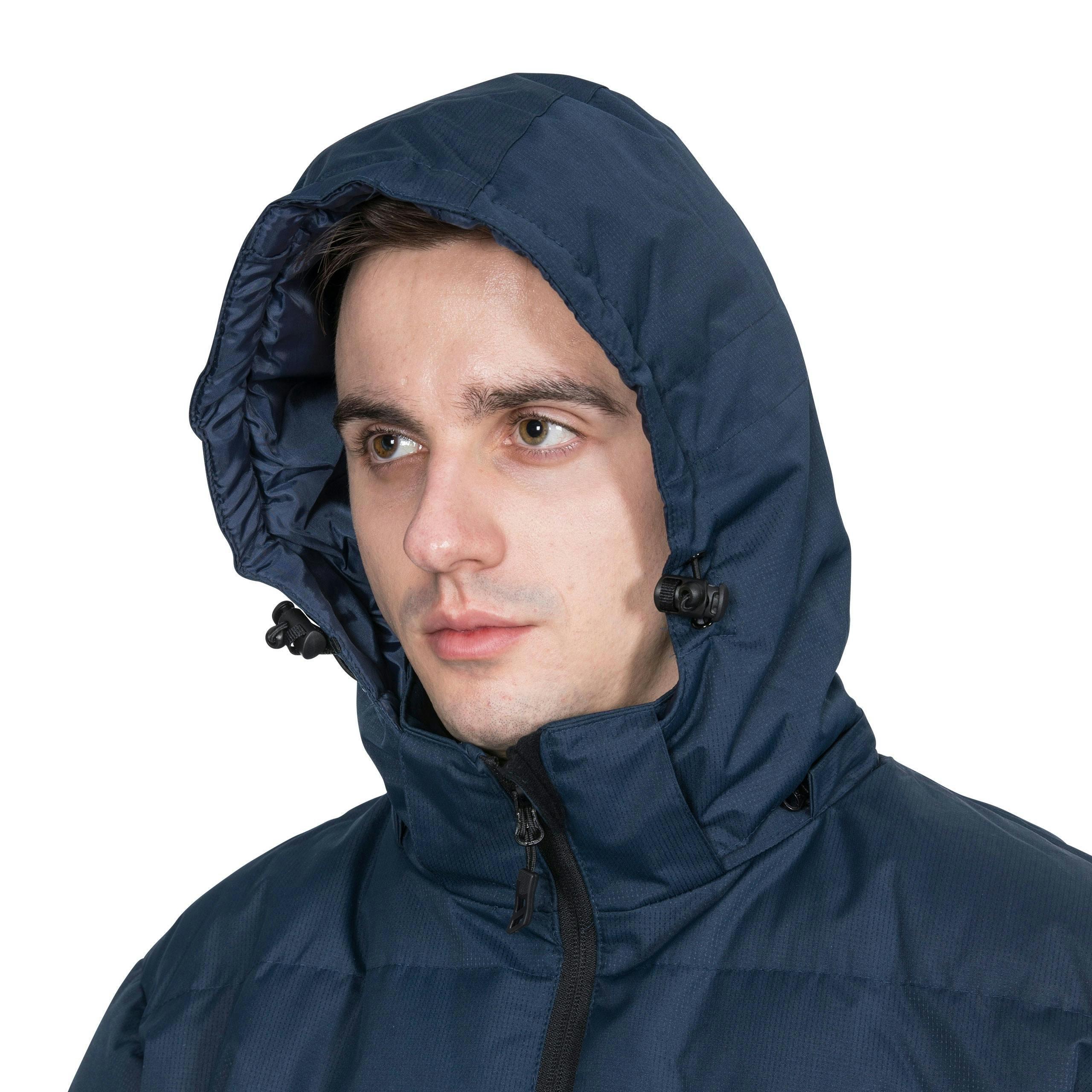 Trespass Mens Hooded Padded Casual Jacket in Navy Clip , view 5 of 6