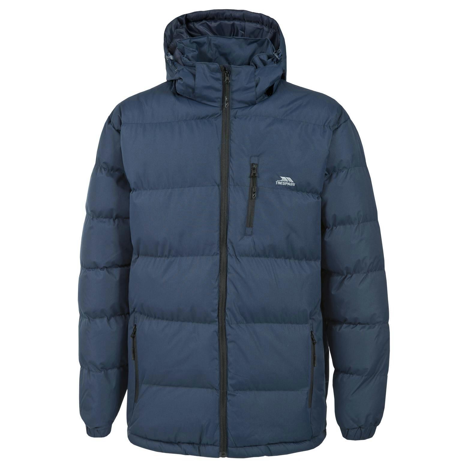 Trespass Mens Hooded Padded Casual Jacket in Navy Clip , view 6 of 6