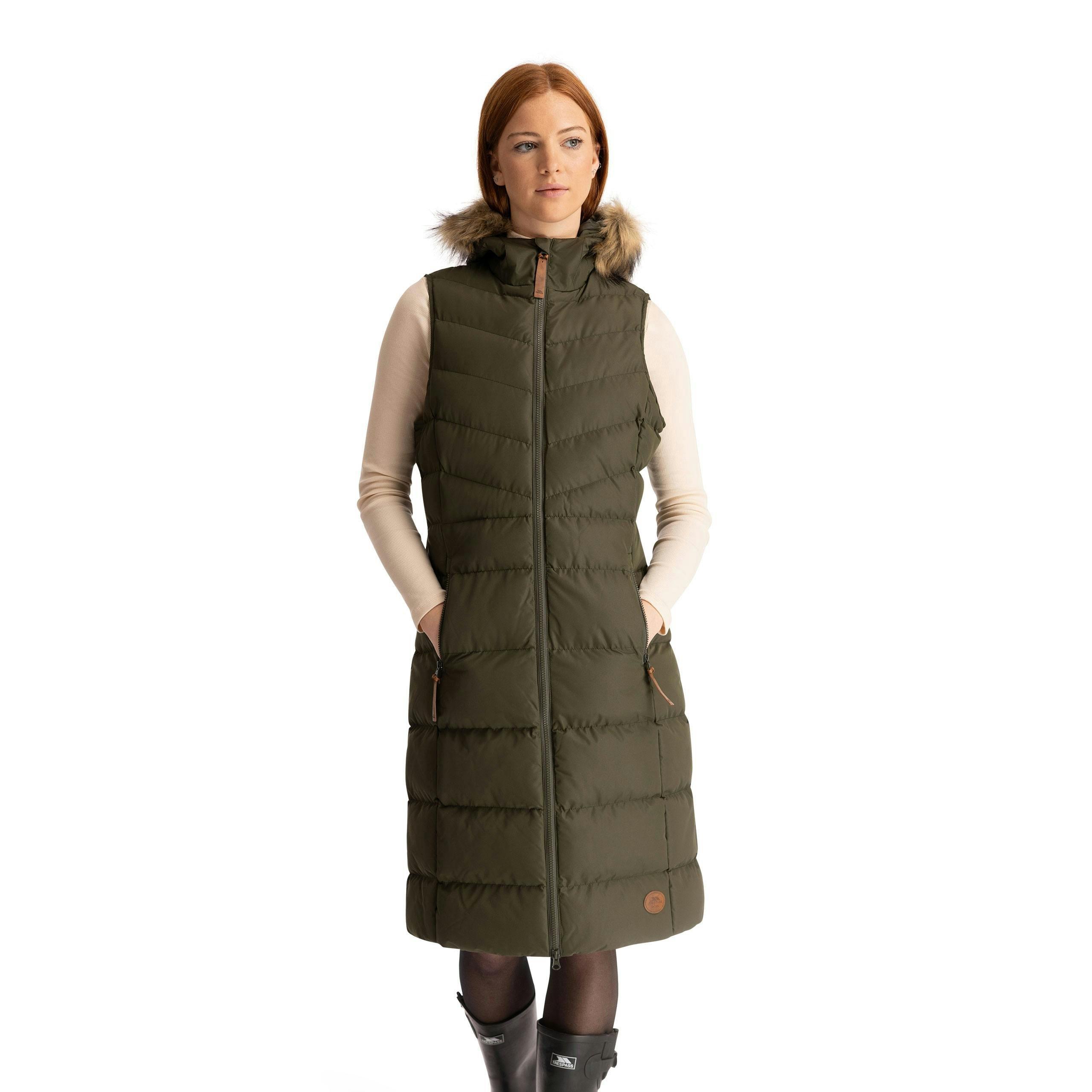 Trespass Womens Audrey Gilet In Dark Vine , view 2 of 6