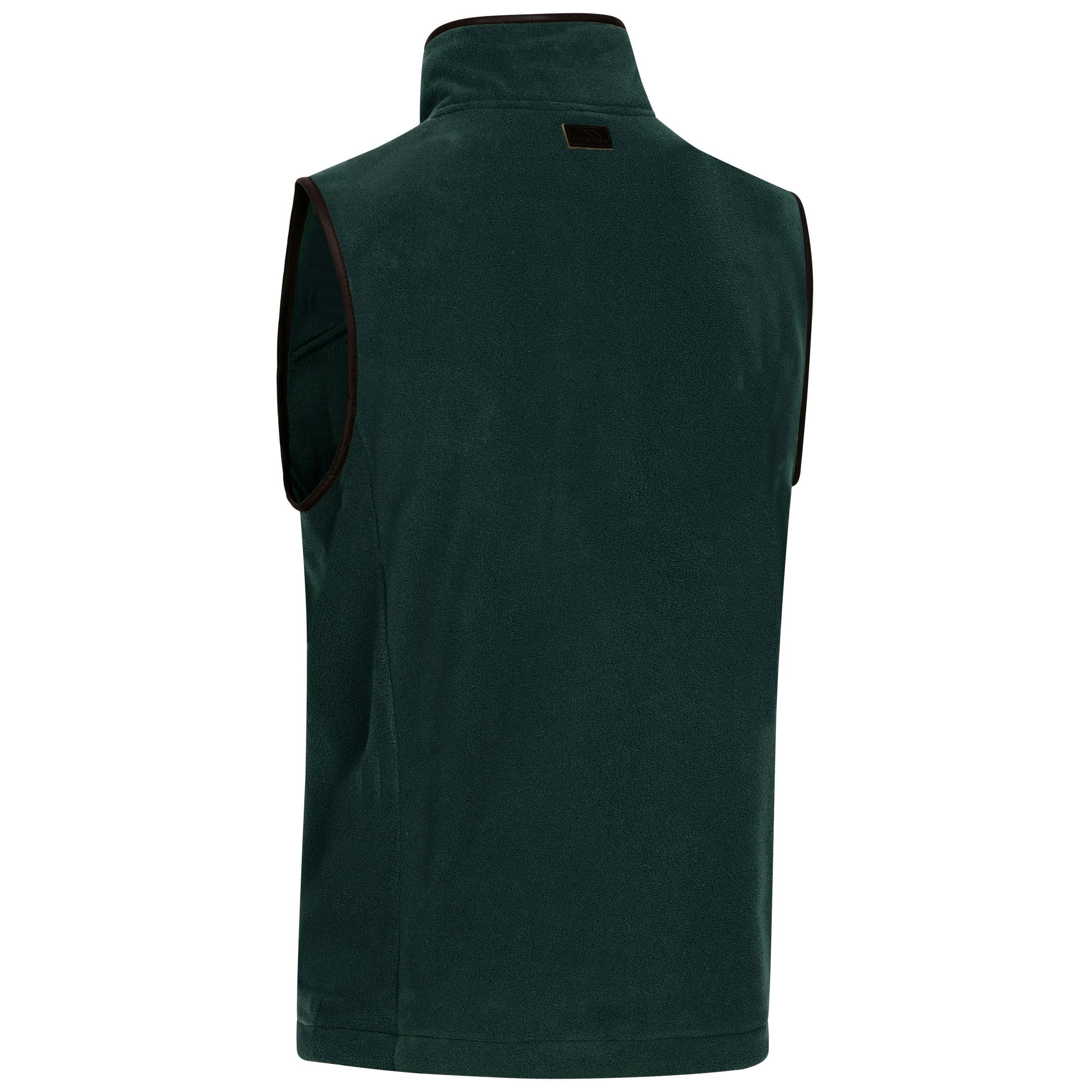 Mens Microfleece Gilet Bernary in Dark Green , view 2 of 6