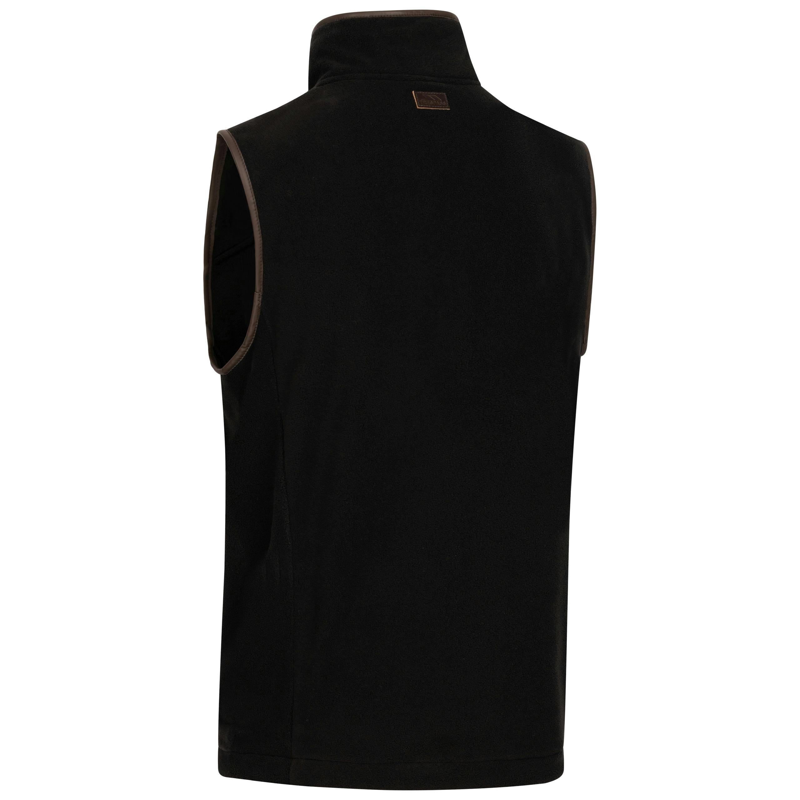 Mens Microfleece Gilet Bernary in Black , view 2 of 6
