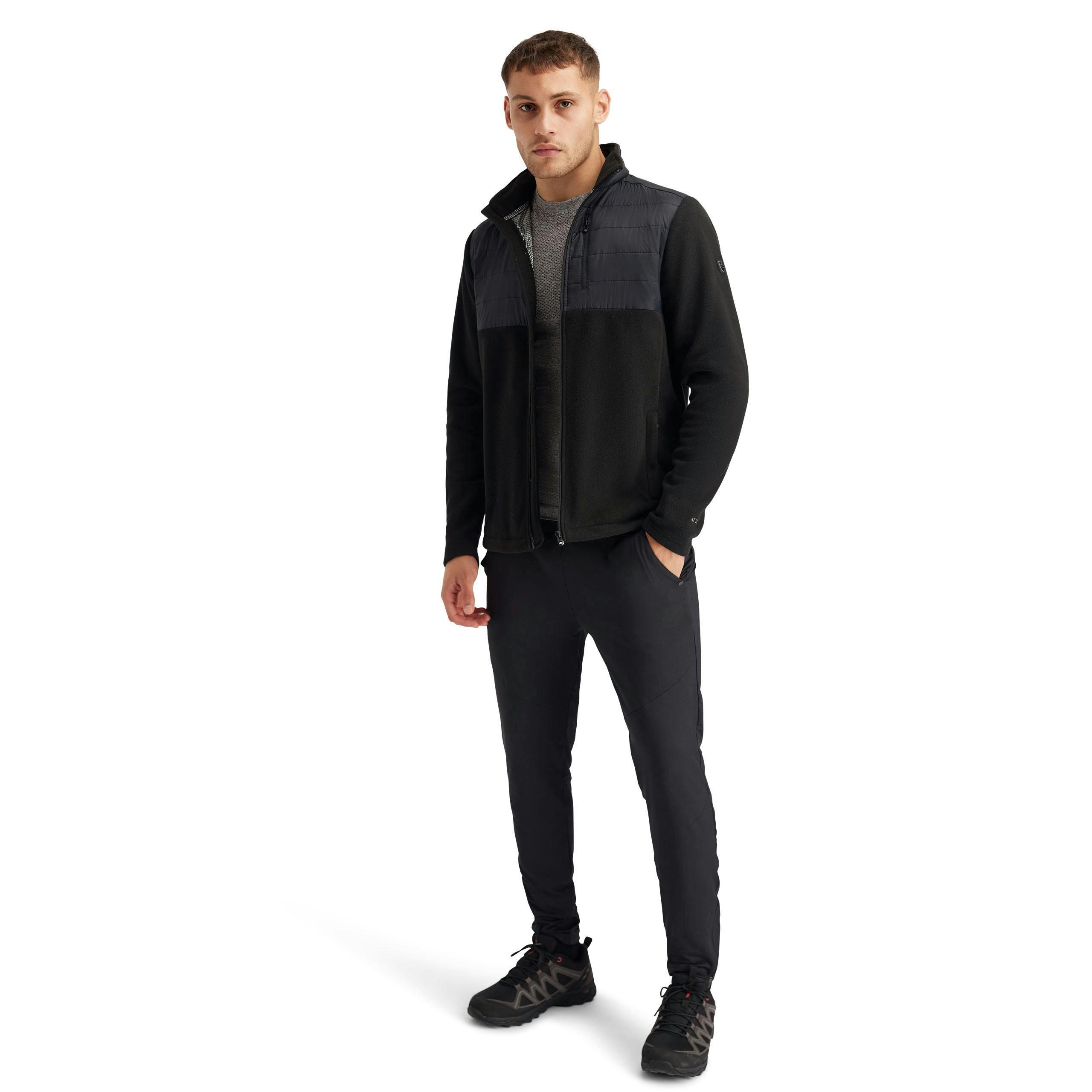 Mens Hybrid Fleece Jacket Bob in Black , view 3 of 6