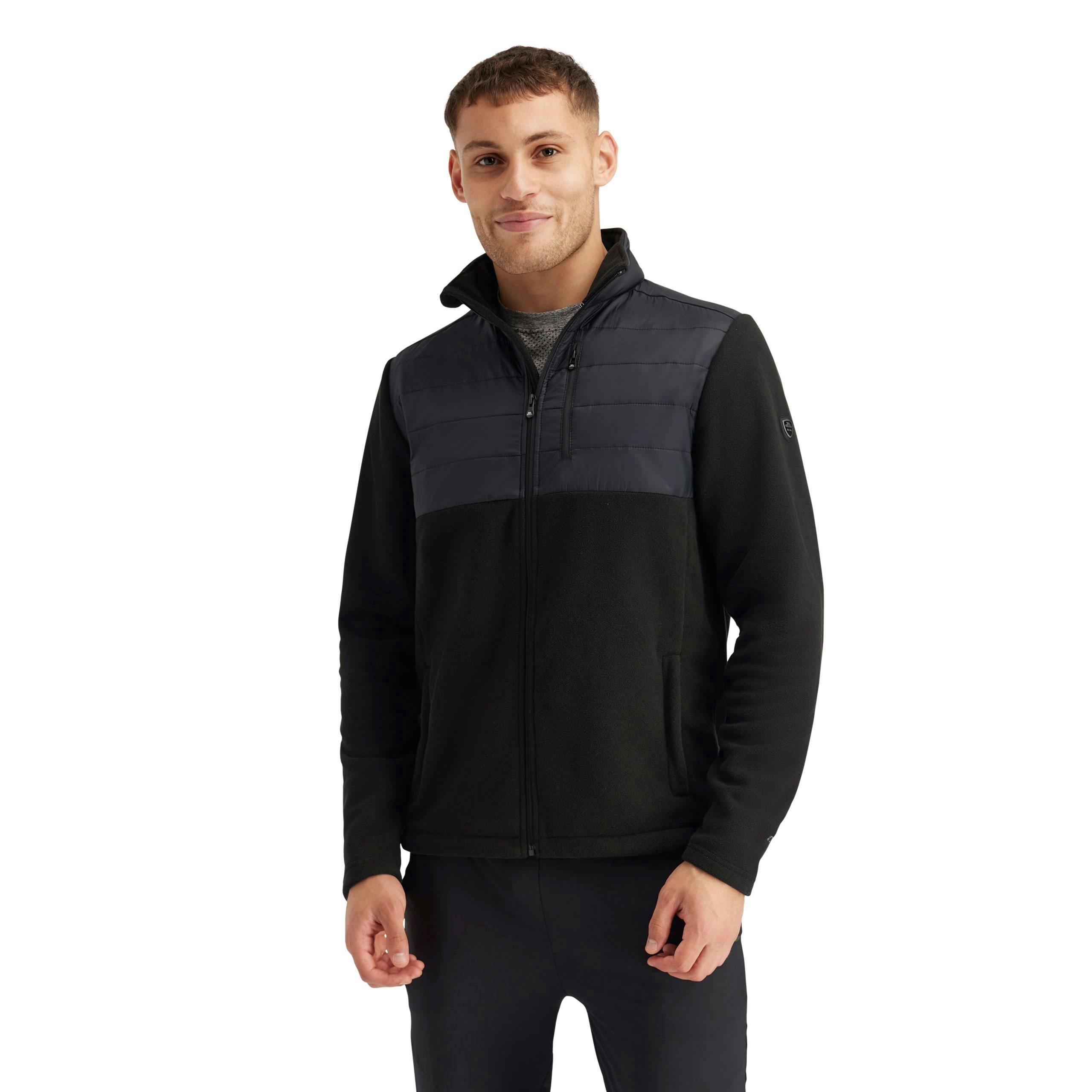 Mens Hybrid Fleece Jacket Bob in Black , view 4 of 6