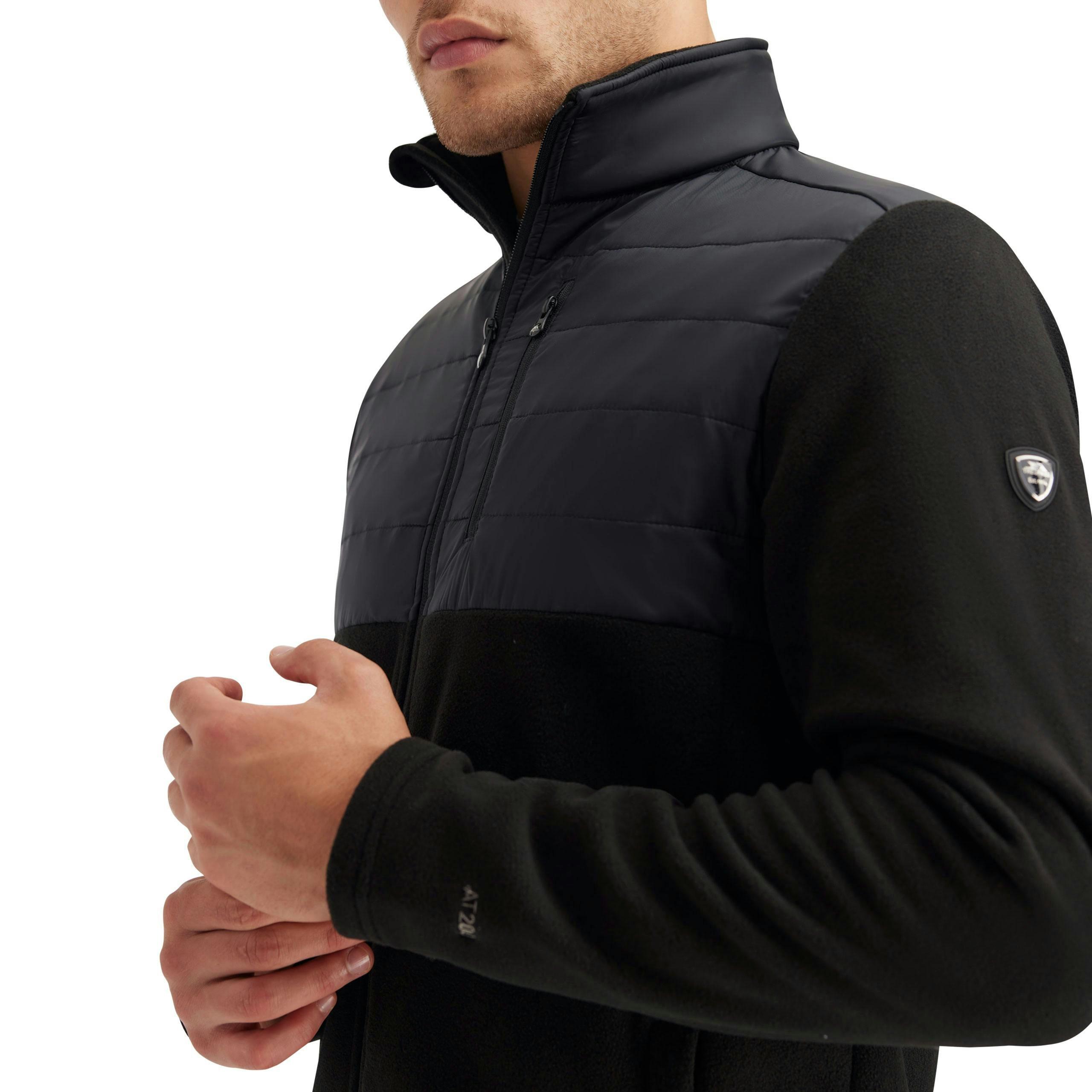 Mens Hybrid Fleece Jacket Bob in Black , view 5 of 6