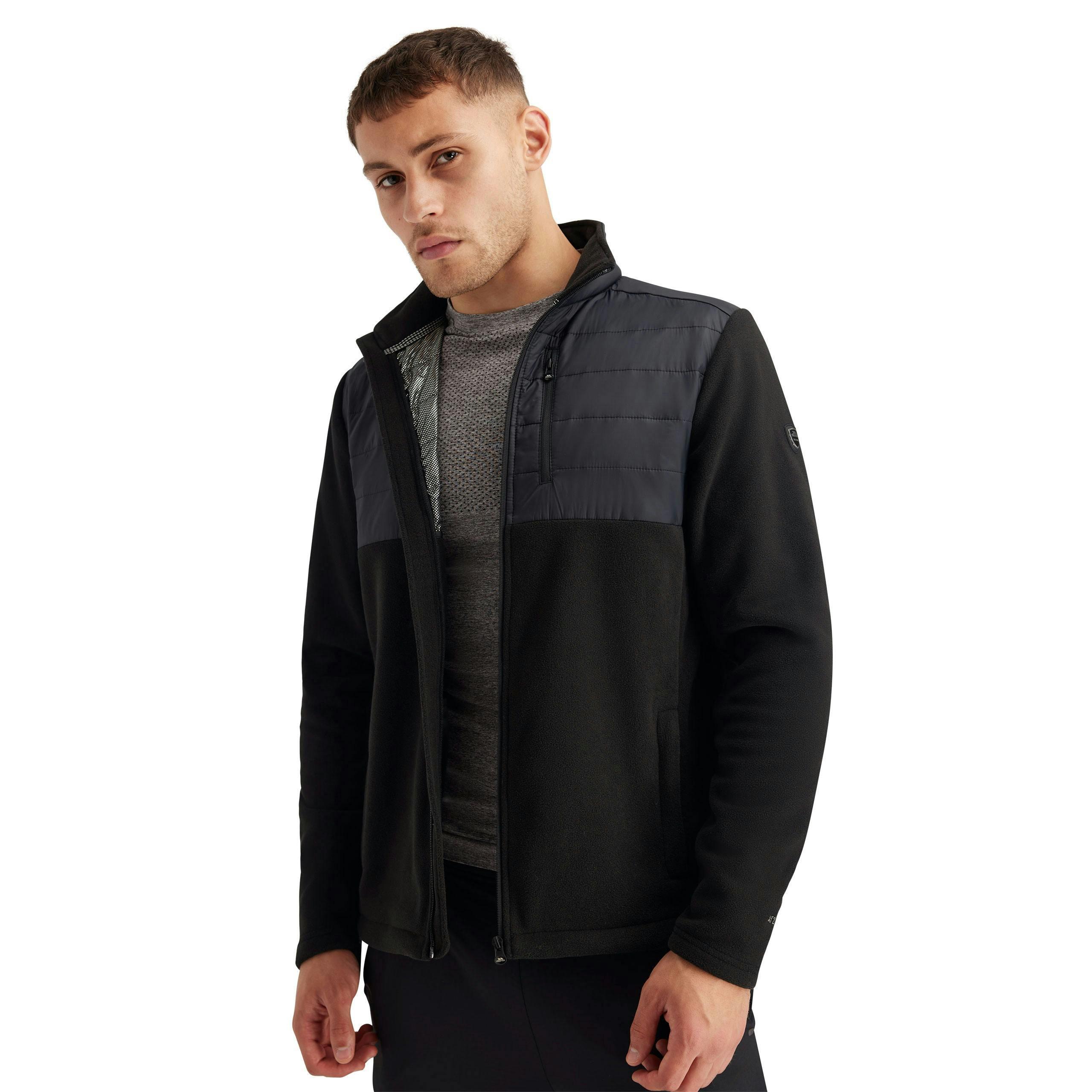 Mens Hybrid Fleece Jacket Bob in Black , view 6 of 6