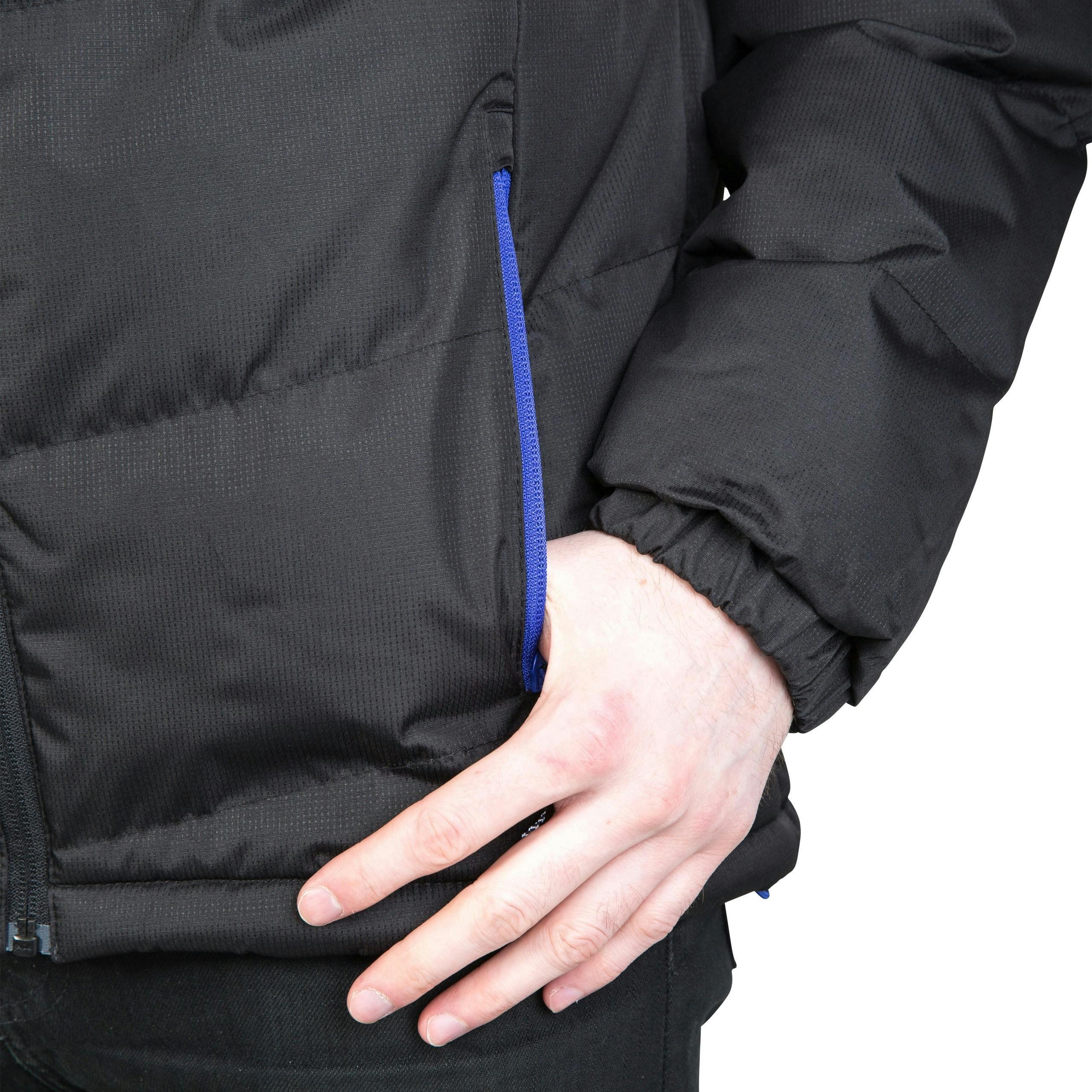 Trespass Mens Padded Casual Jacket in Black Blustery , view 4 of 6