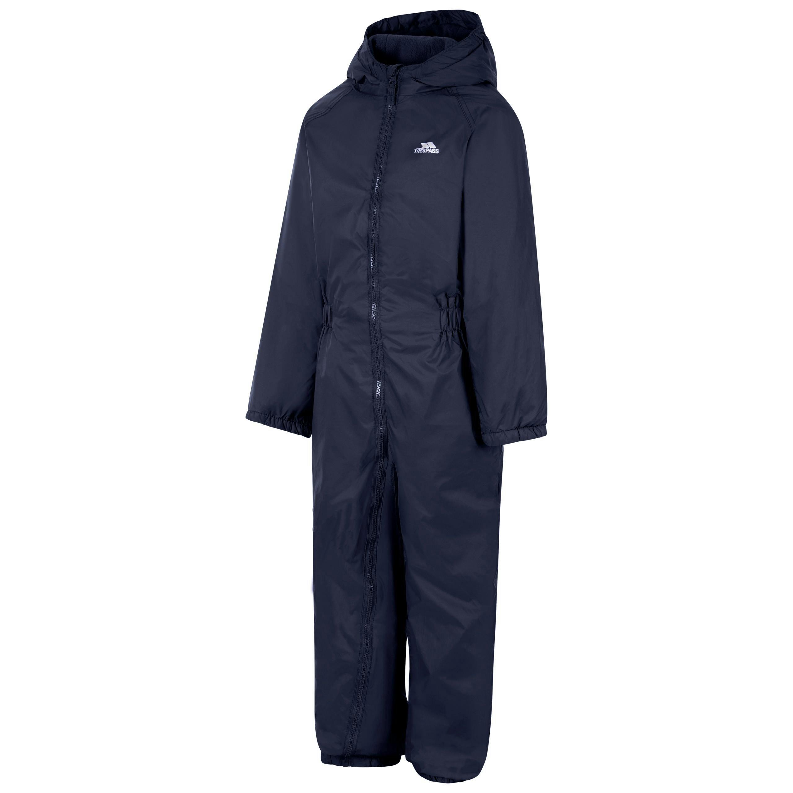 Trespass Kids Rain Suit Dripdrop in Navy , view 3 of 5