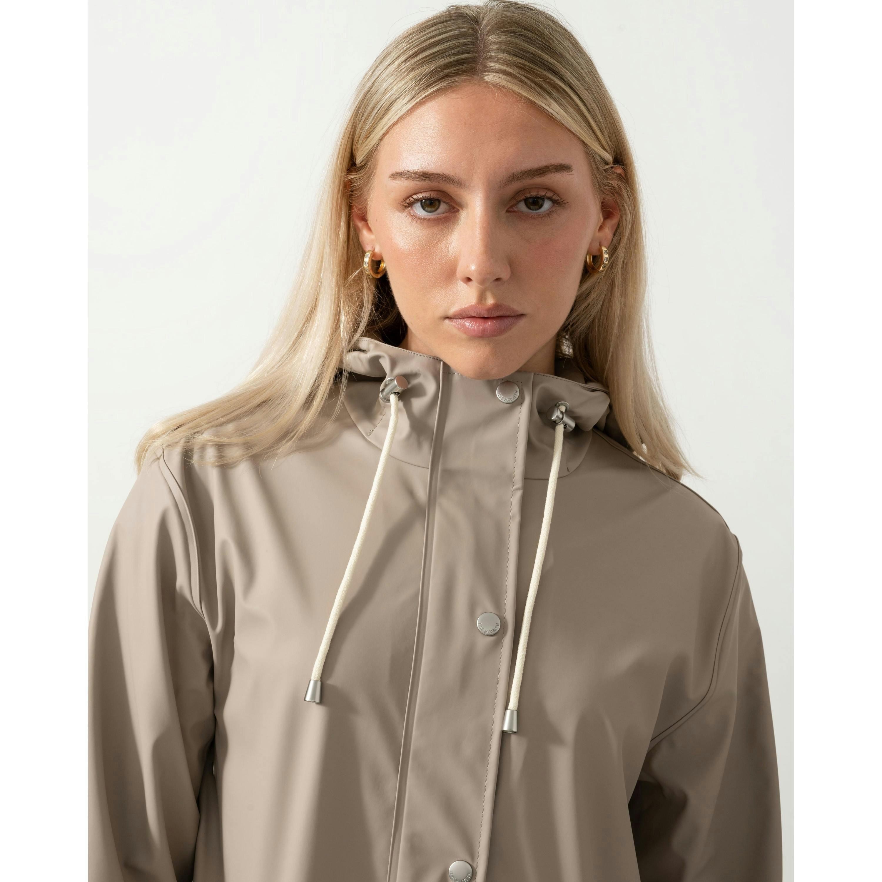 Isle Jacobsen Raincoat  in Stone , view 3 of 4