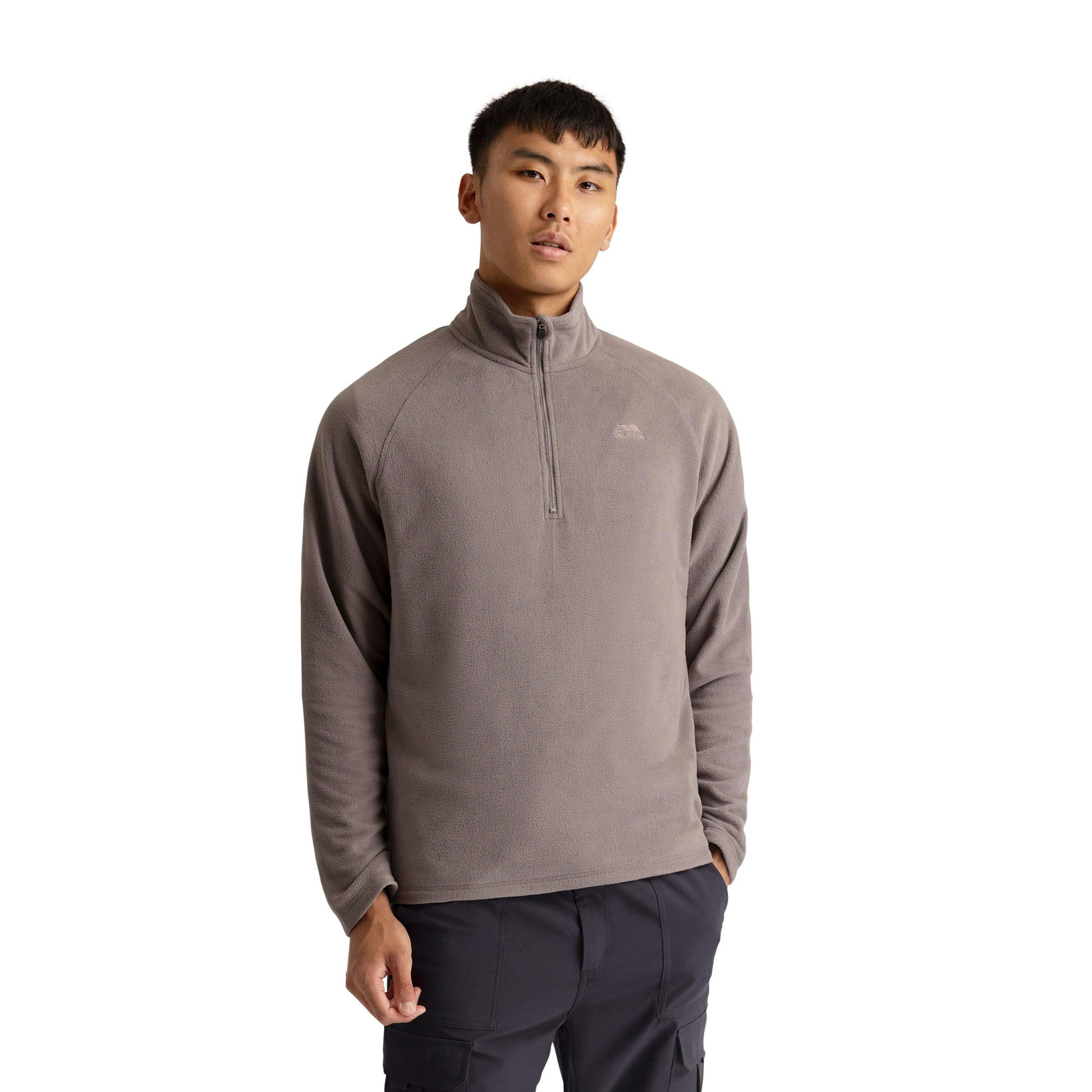 Mens Half Zip Fleece Eliston in Storm Grey , view 2 of 6